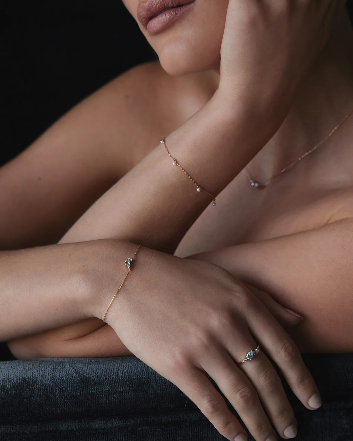14k Solid Gold By Your Side Sapphire Bracelet - Image 4