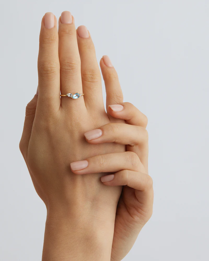 14k Solid Gold By Your Side Sapphire Ring - Image 2