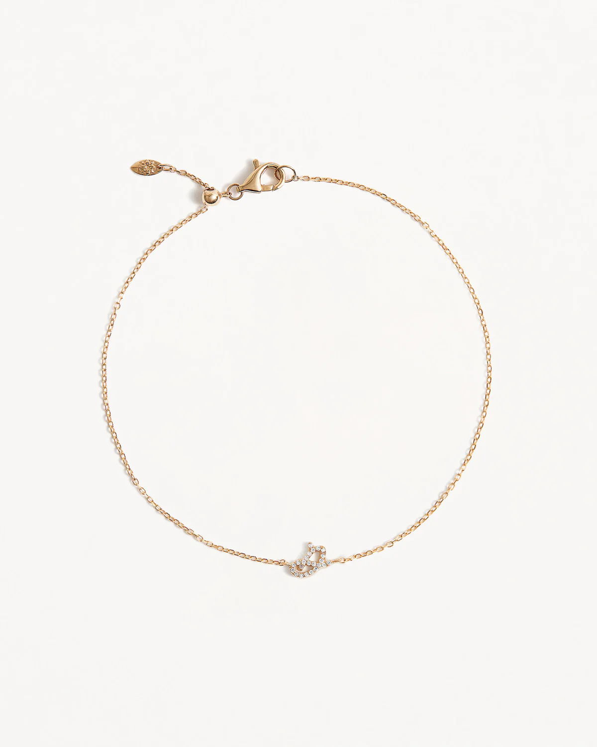 14k Solid Gold Diamond Love Letter Bracelet - Image 9