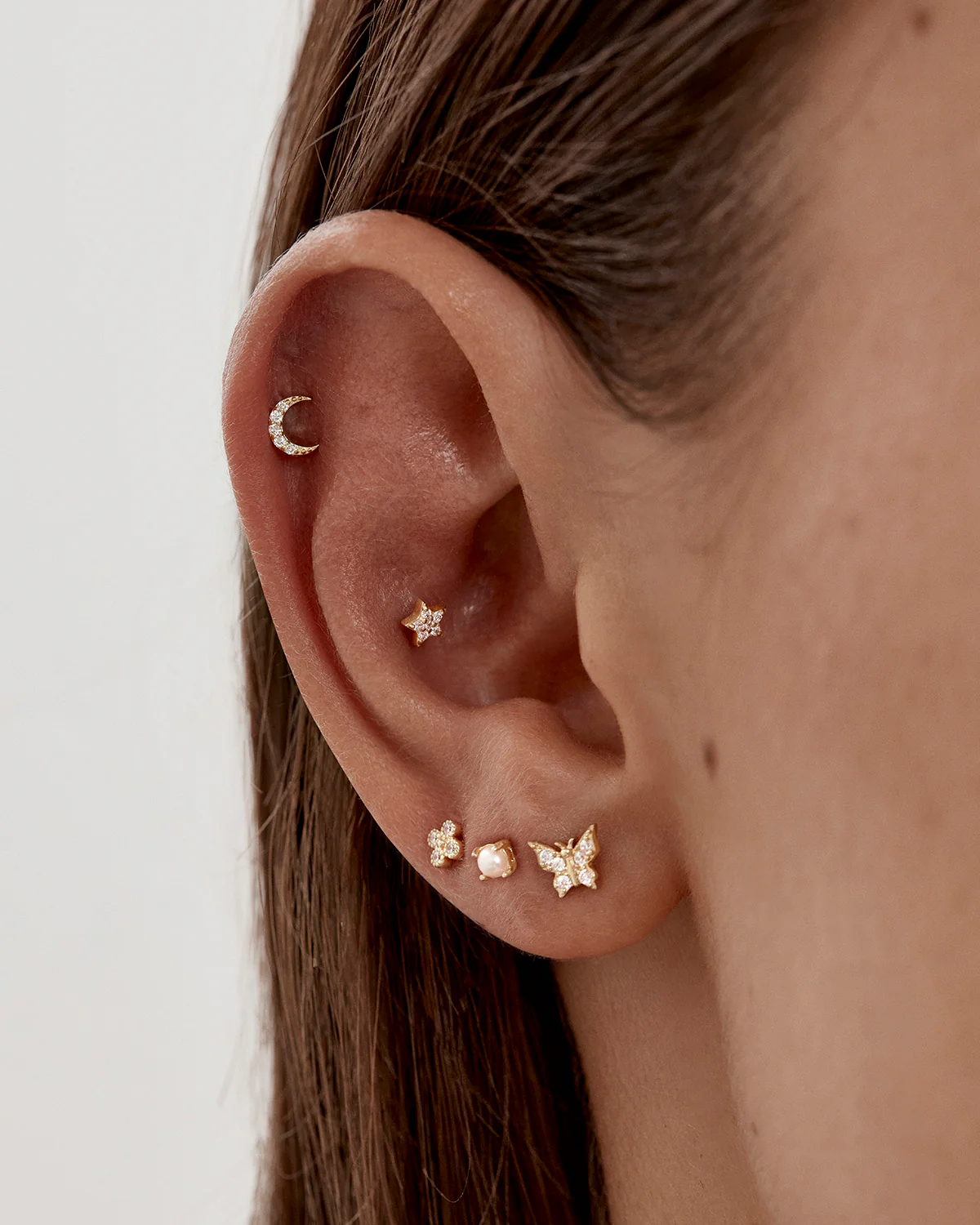 14k Solid Gold Estelle Lab-Grown Diamond Cartilage Earring - Image 2