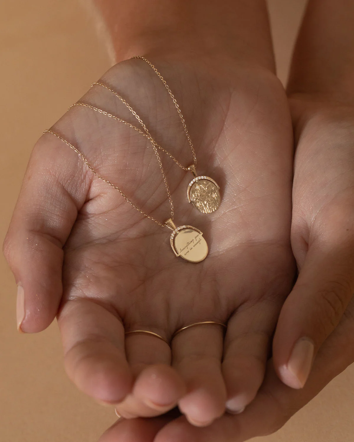 14k Solid Gold Everything You Are Is Enough Necklace - Image 5