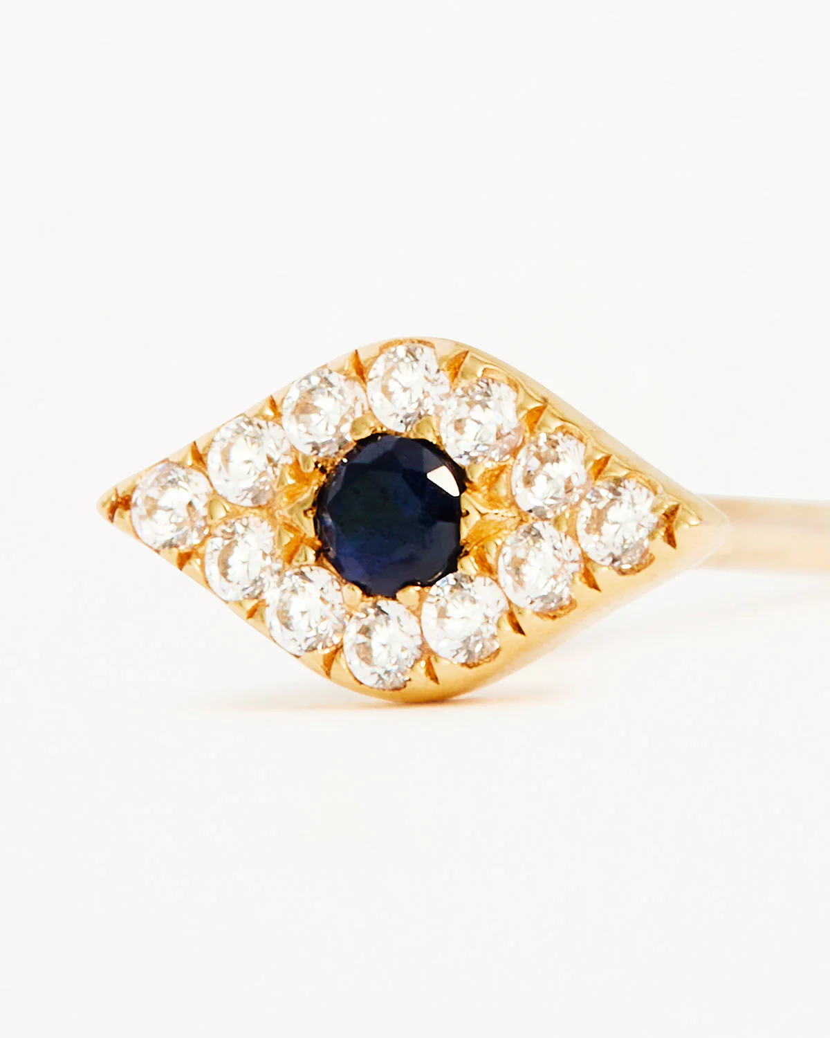 14k Solid Gold Evil Eye Earring - Image 3