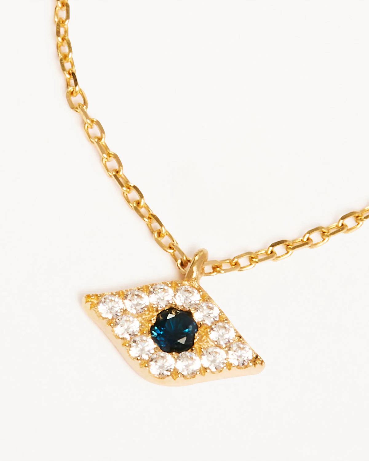 14k Solid Gold Evil Eye Necklace - Image 3