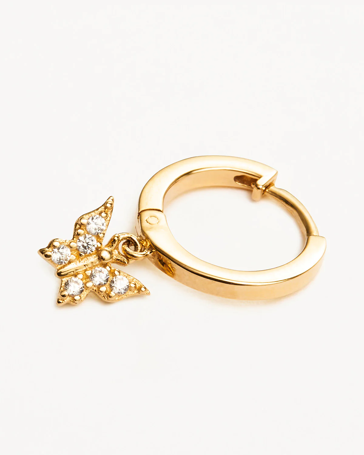 14k Solid Gold Fly With Me Hoop - Image 3