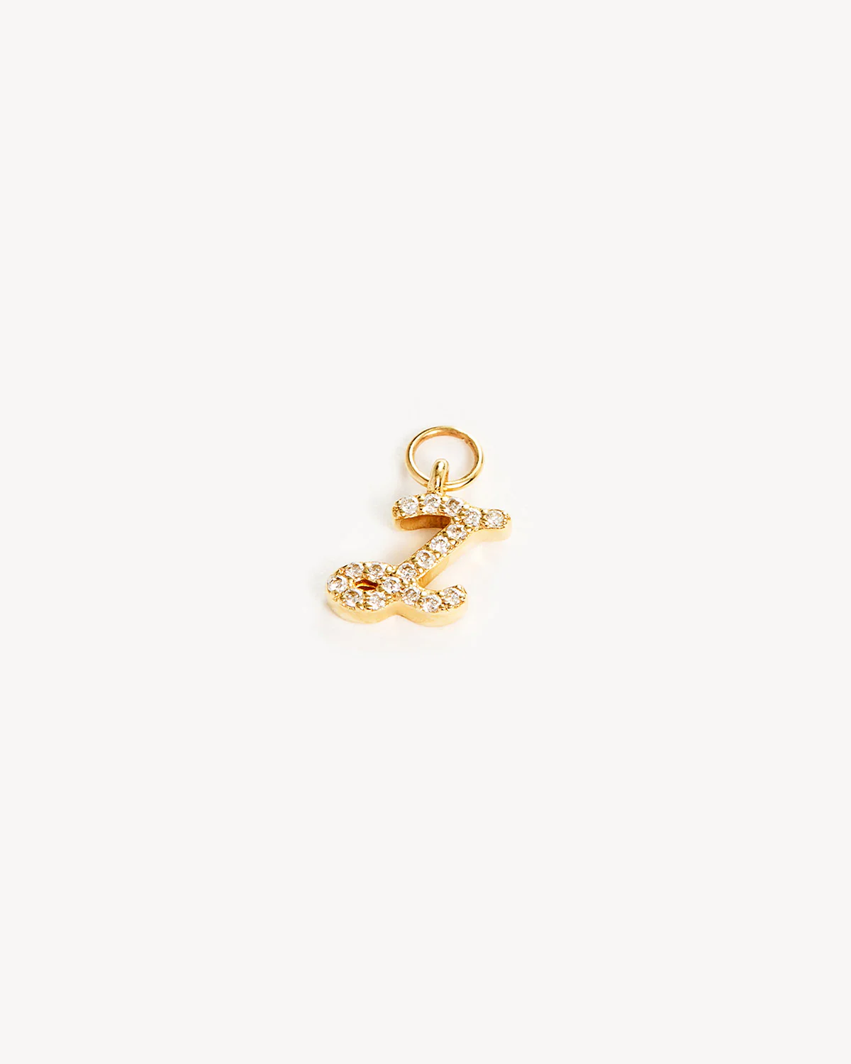 14k Solid Gold Forever Love Diamond Letter Hoop Earring Charm - Image 53