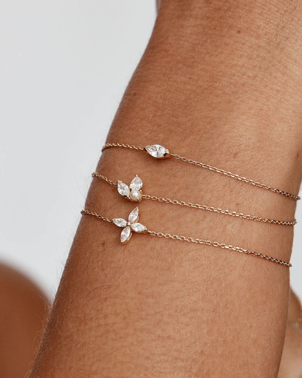 14k Solid Gold In Bloom Lab-Grown Diamond Bracelet - Image 4
