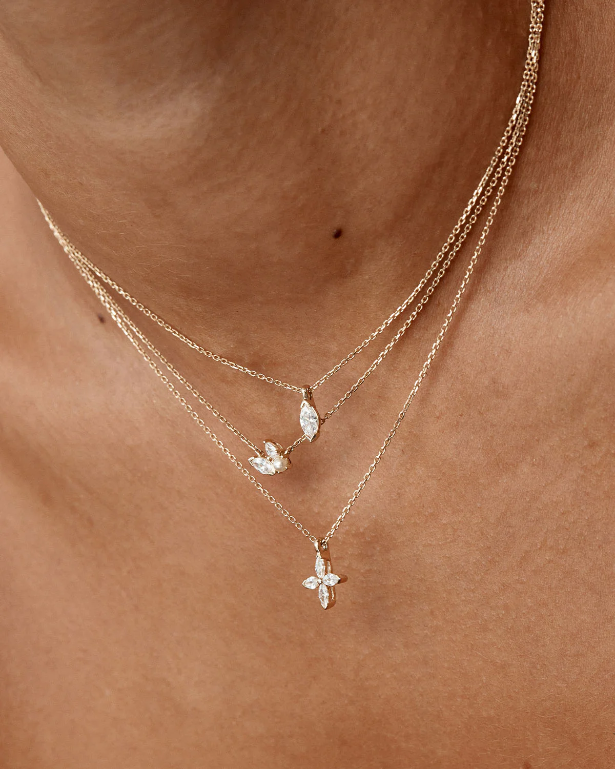 14k Solid Gold In Bloom Lab-Grown Diamond Necklace - Image 5