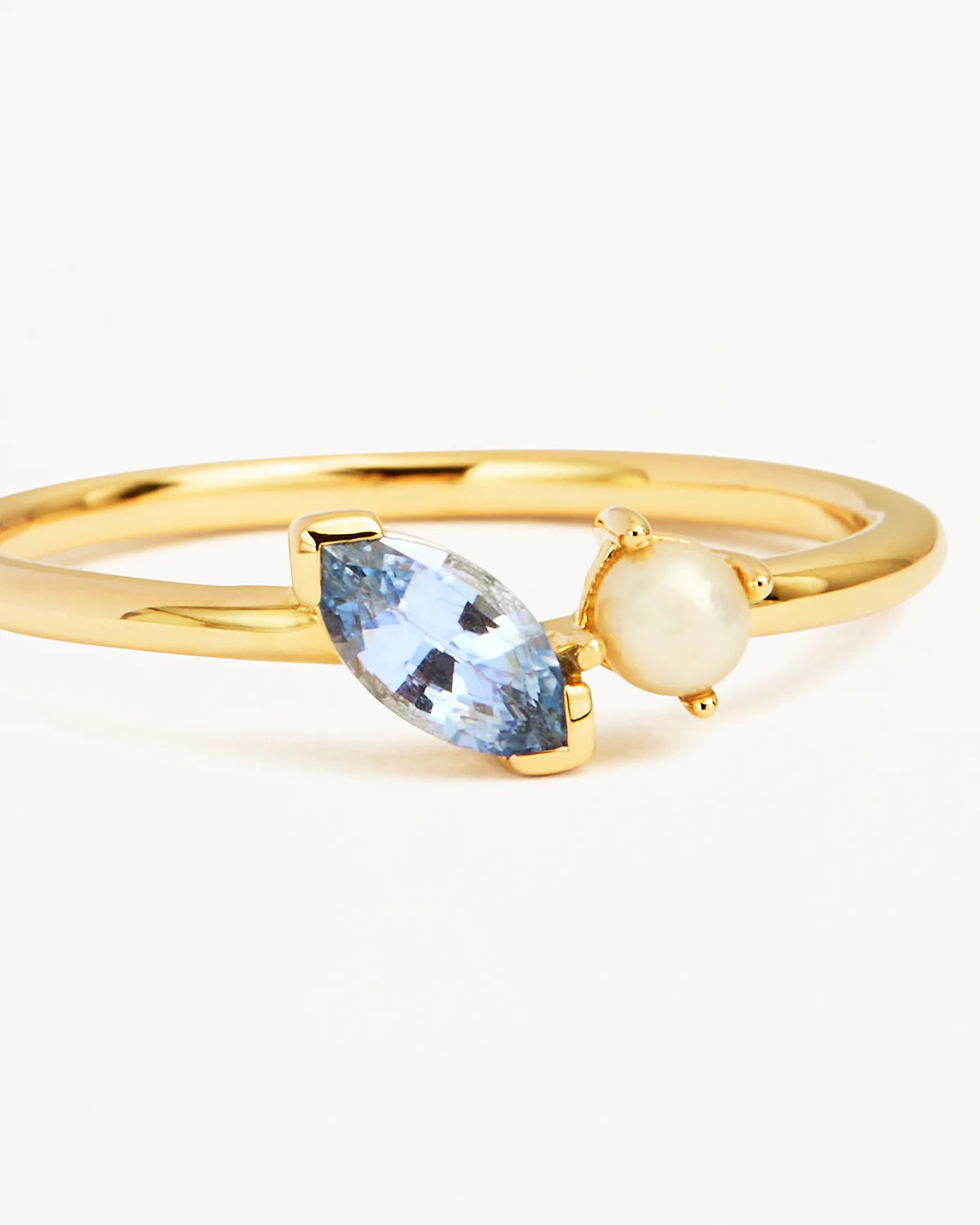 14k Solid Gold Into The Blue Ring - Image 3