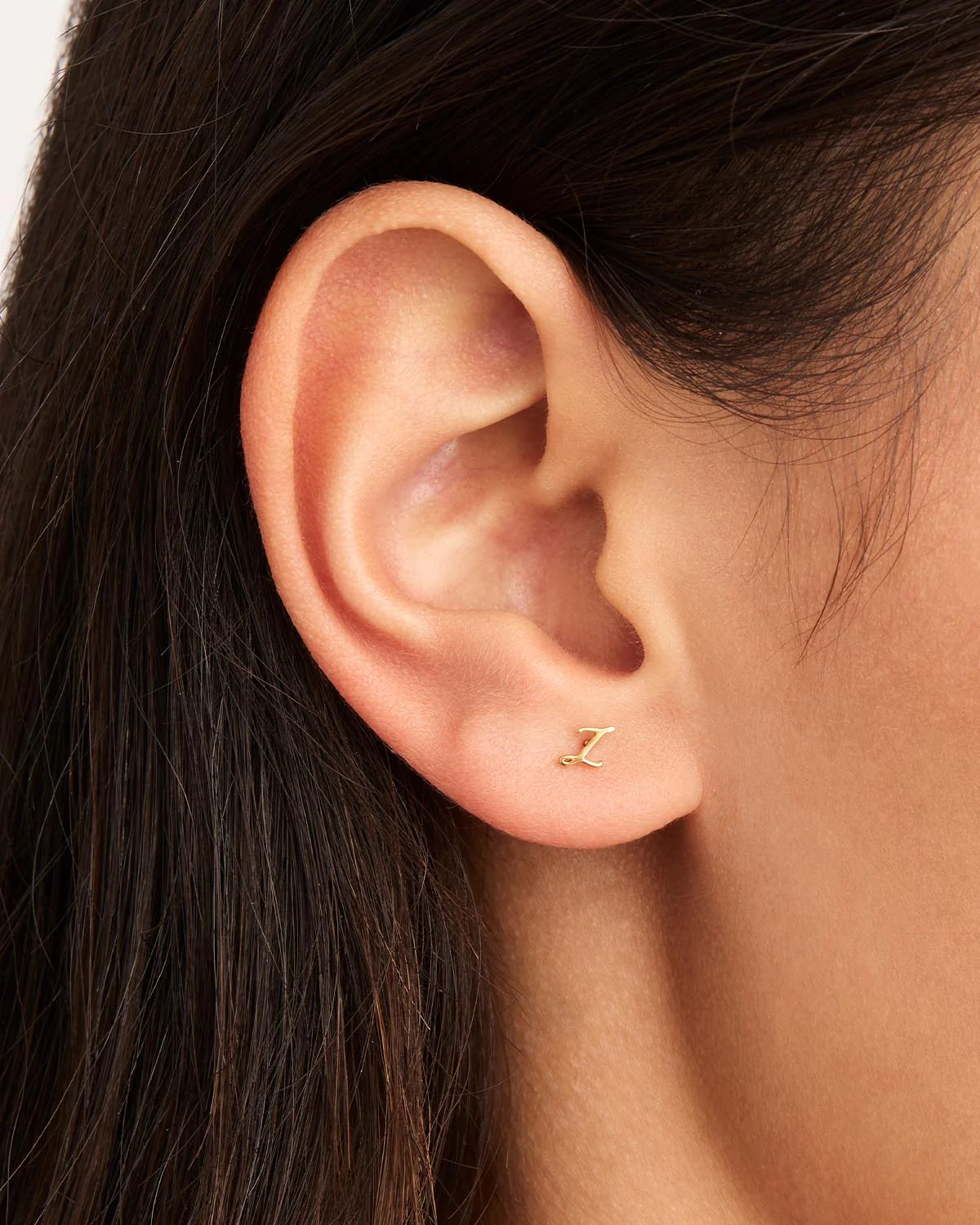 14k Solid Gold Love Letter Earring - Image 79