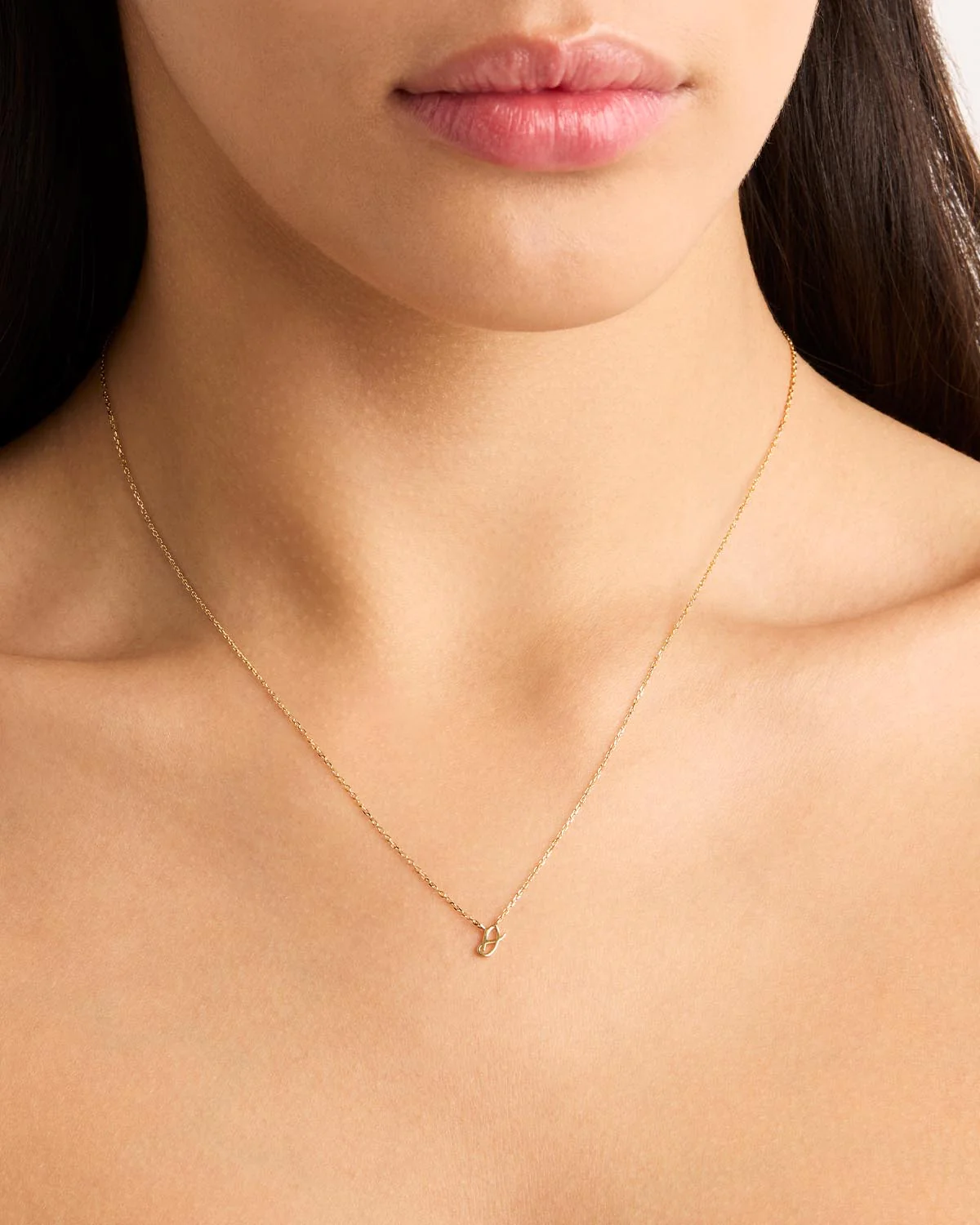 14k Solid Gold Love Letter Necklace - Image 5