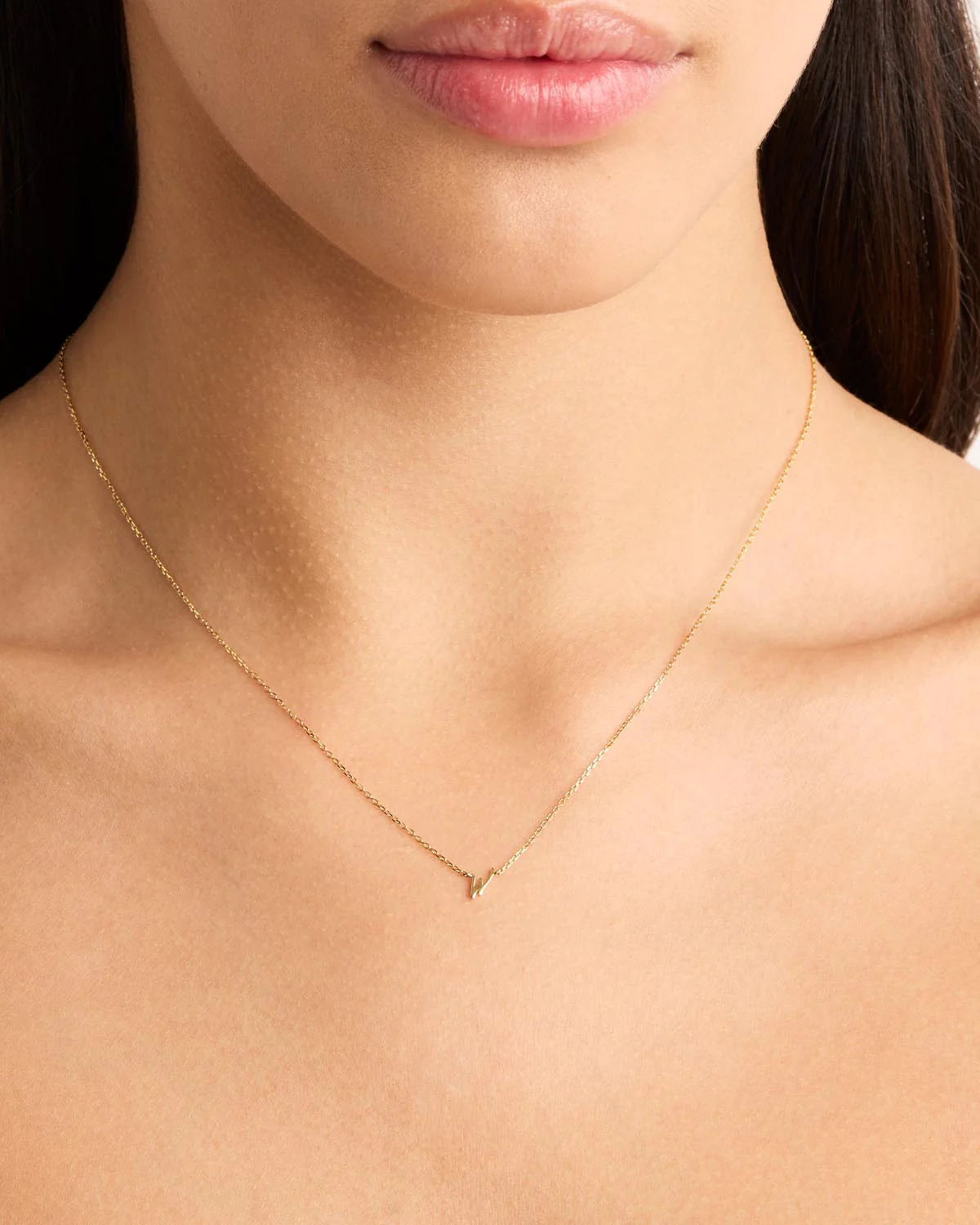 14k Solid Gold Love Letter Necklace - Image 70