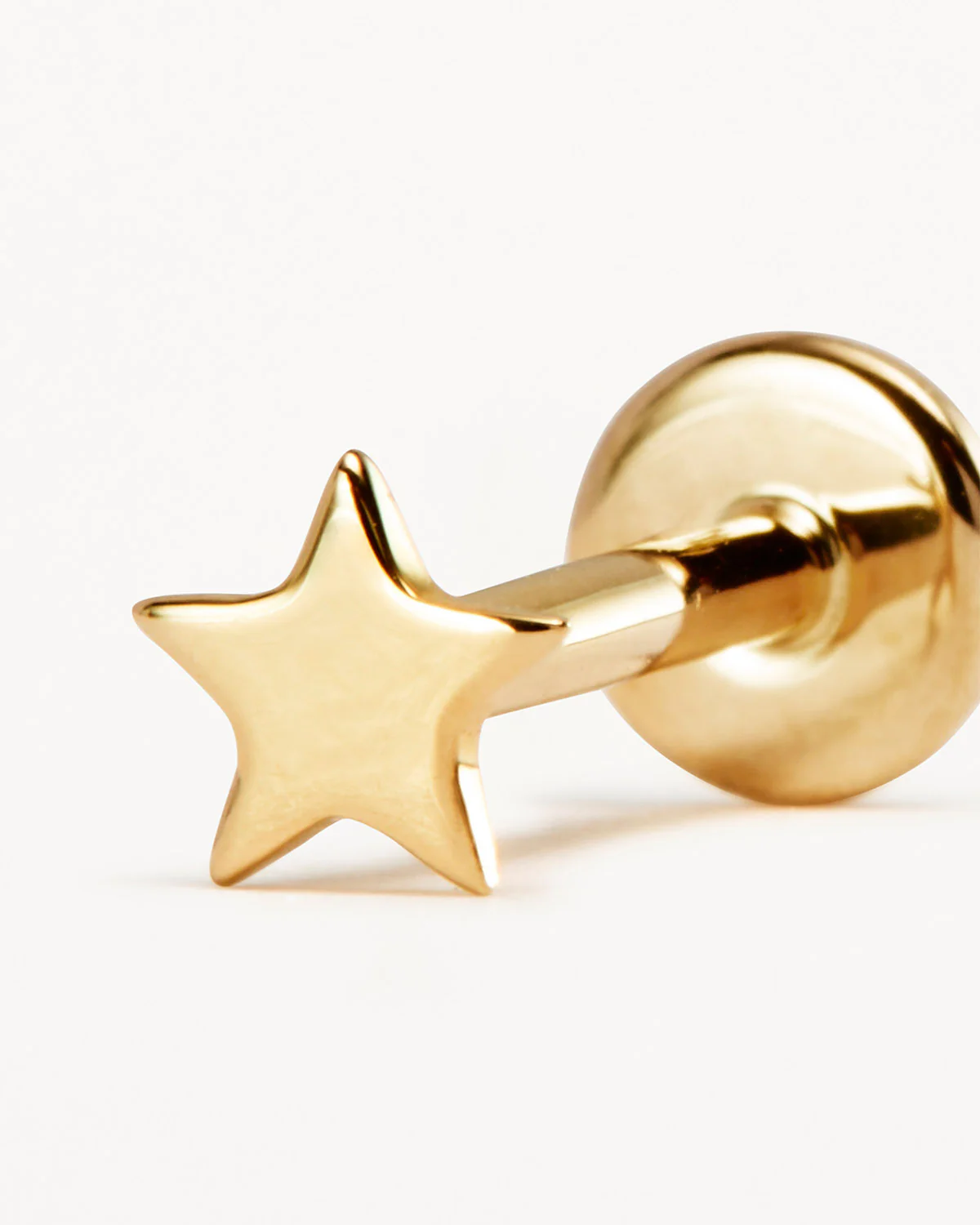 14k Solid Gold Stellar Cartilage Flatback Earring - Image 3