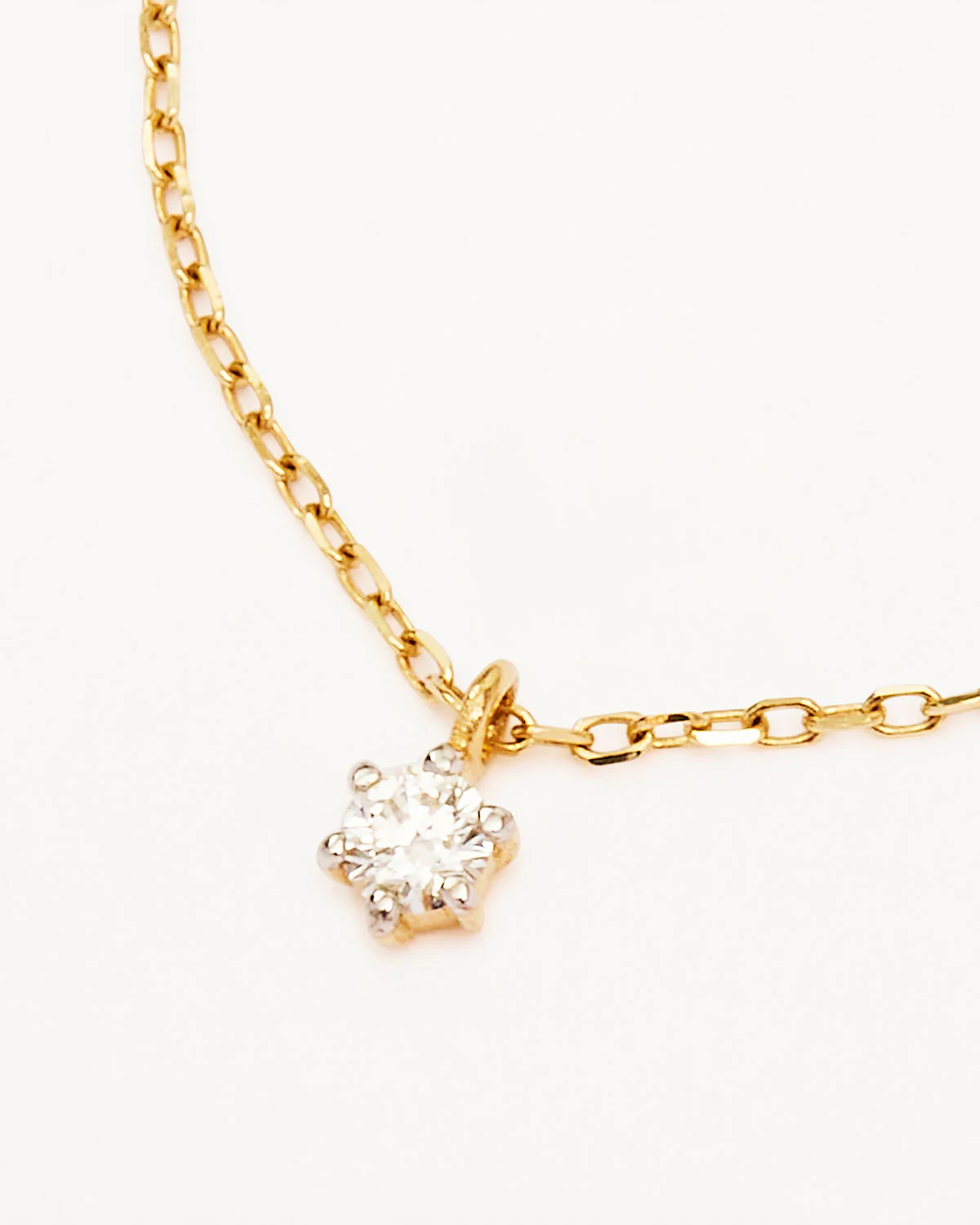 14k Solid Gold Sweet Droplet Diamond Necklace - Image 4