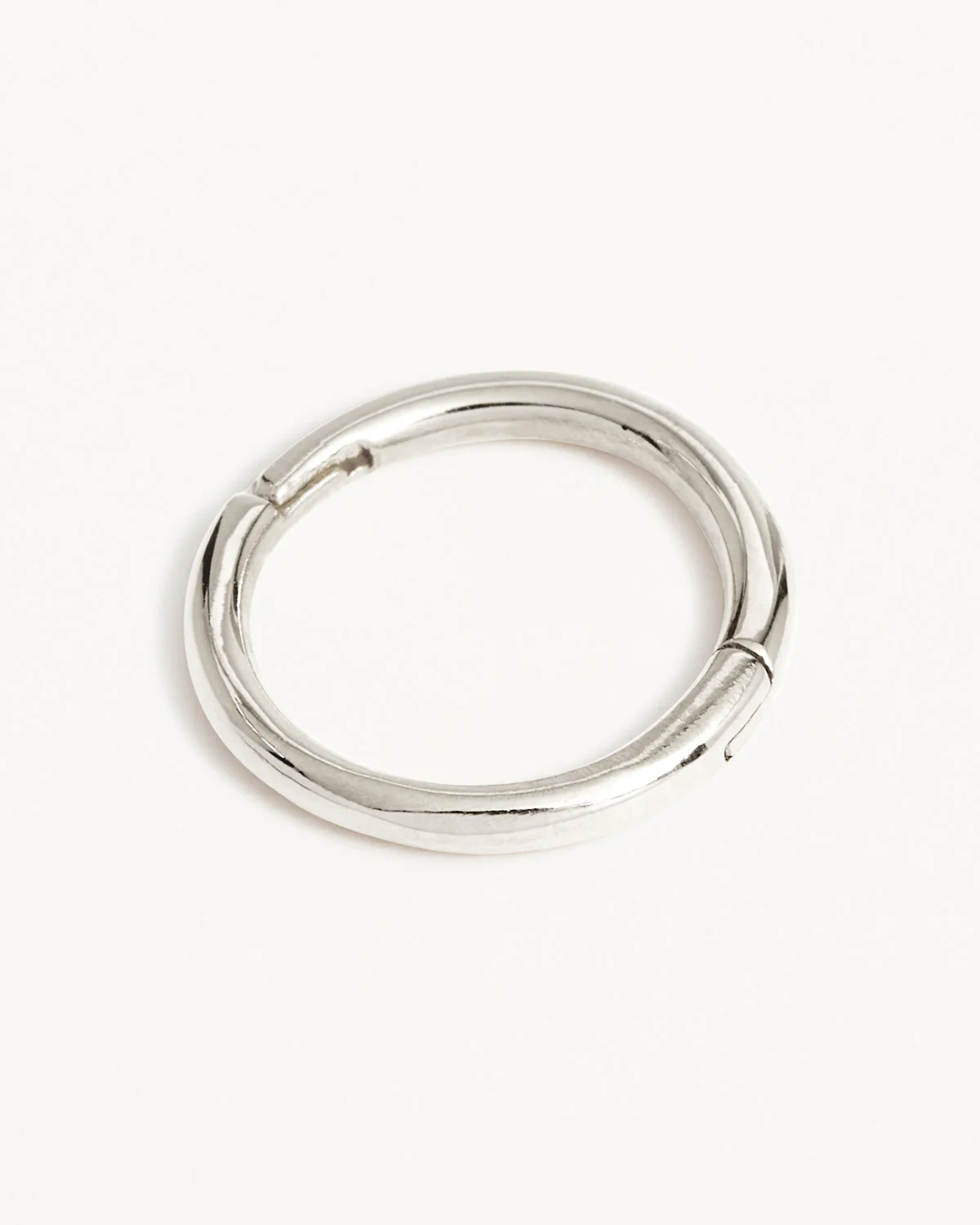 14k Solid White Gold Purity Sleeper - 8mm - Image 3