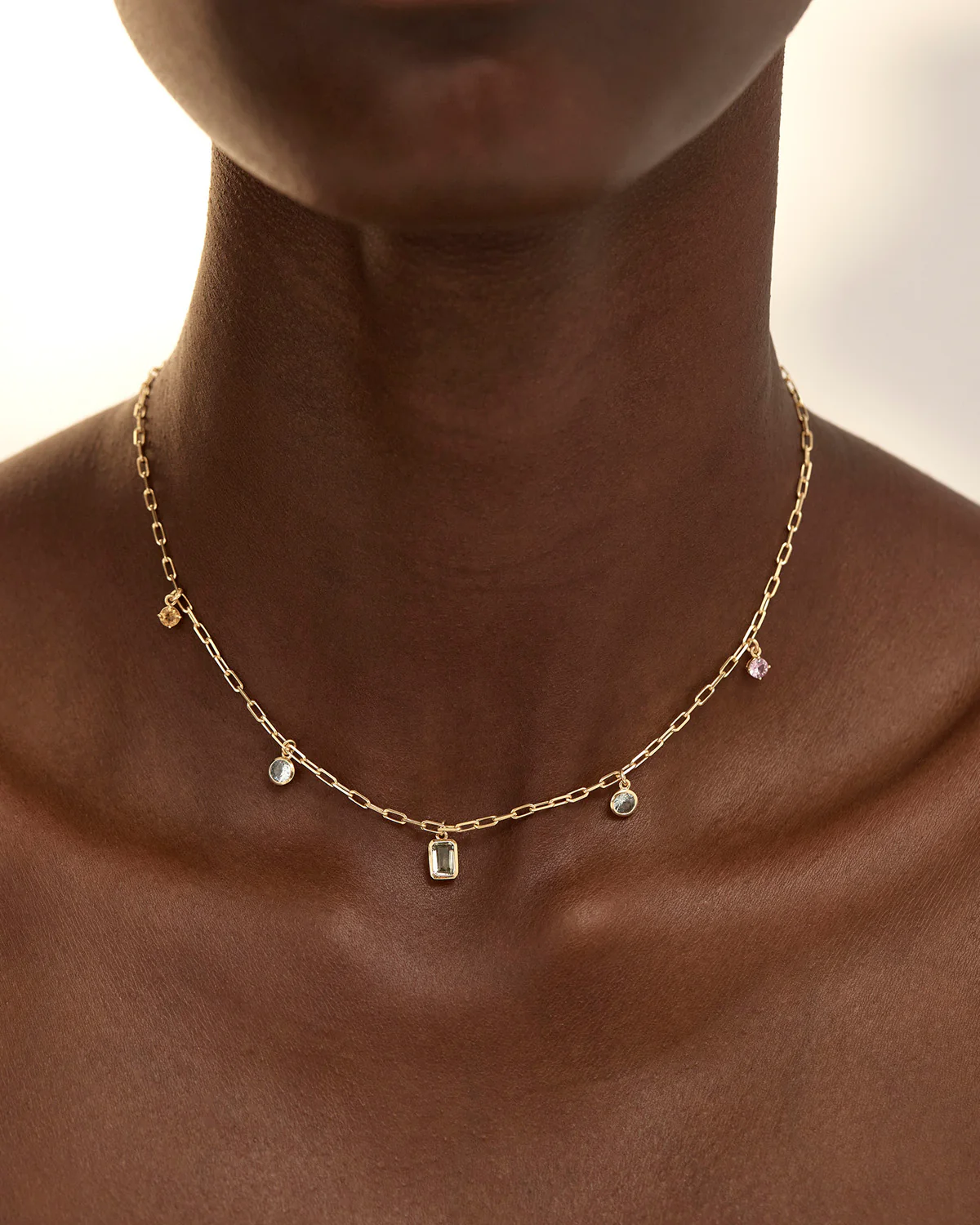 18k Gold Plated Awaken Your Soul Charm Choker - Image 4