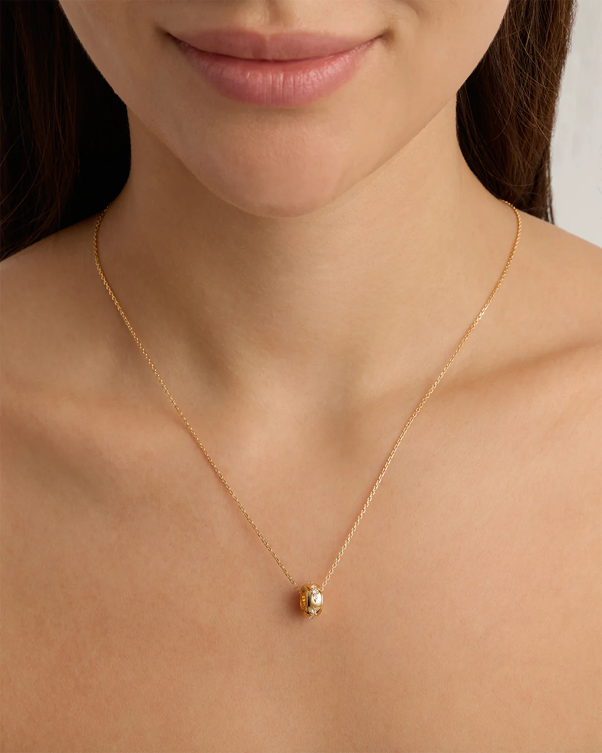 18k Gold Vermeil 18" In Bloom Petal Charm Necklace - Image 2