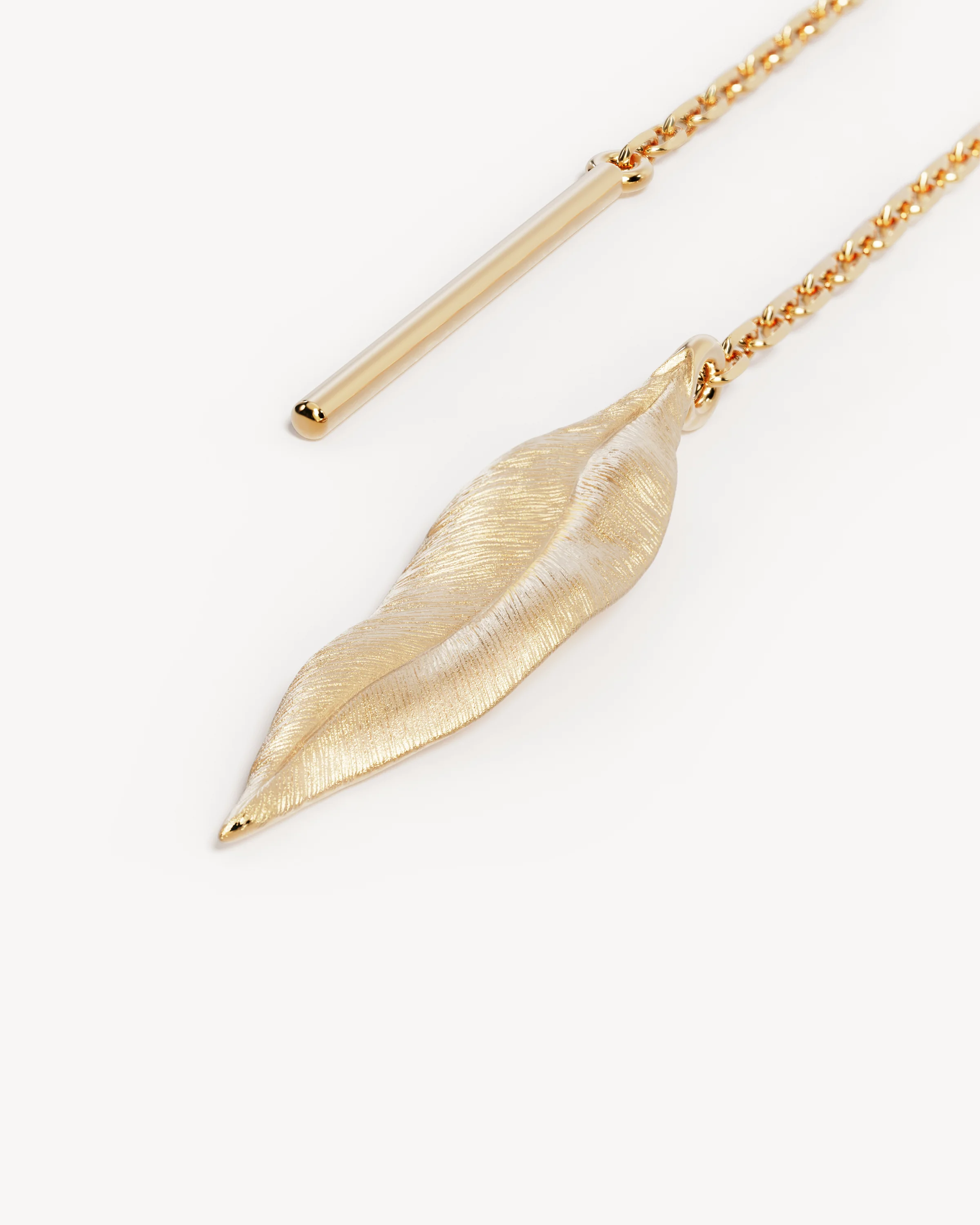 18k Gold Vermeil Awaken Thread Earrings - Image 3