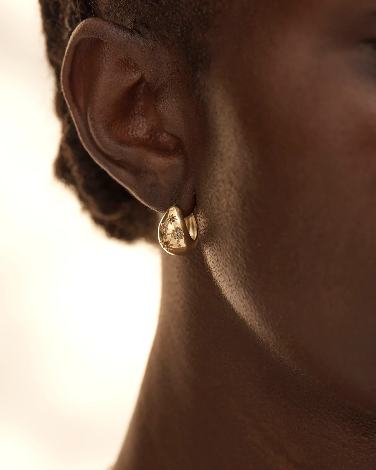 18k Gold Vermeil Awaken Your Soul Hoops - Image 2
