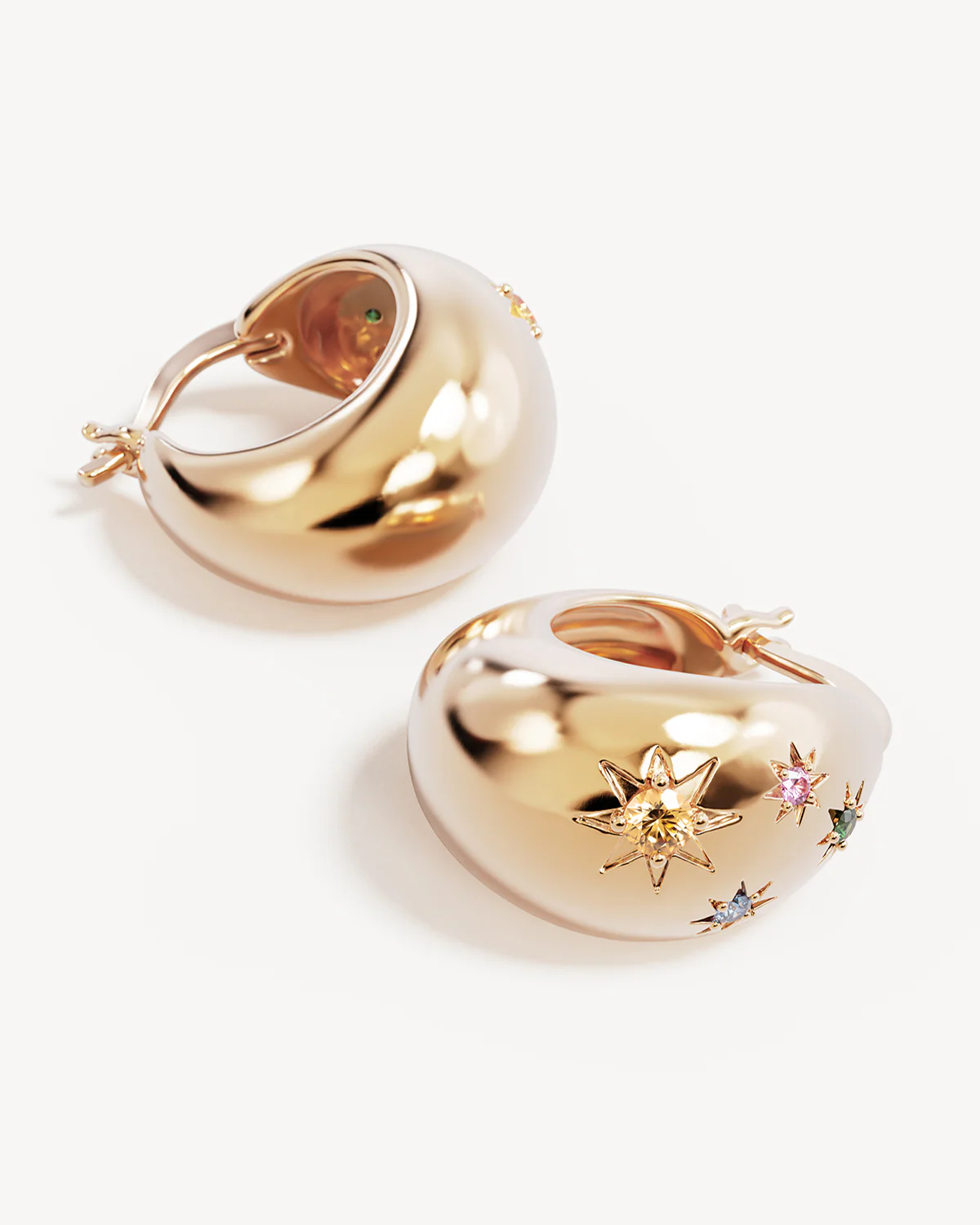 18k Gold Vermeil Awaken Your Soul Hoops - Image 3