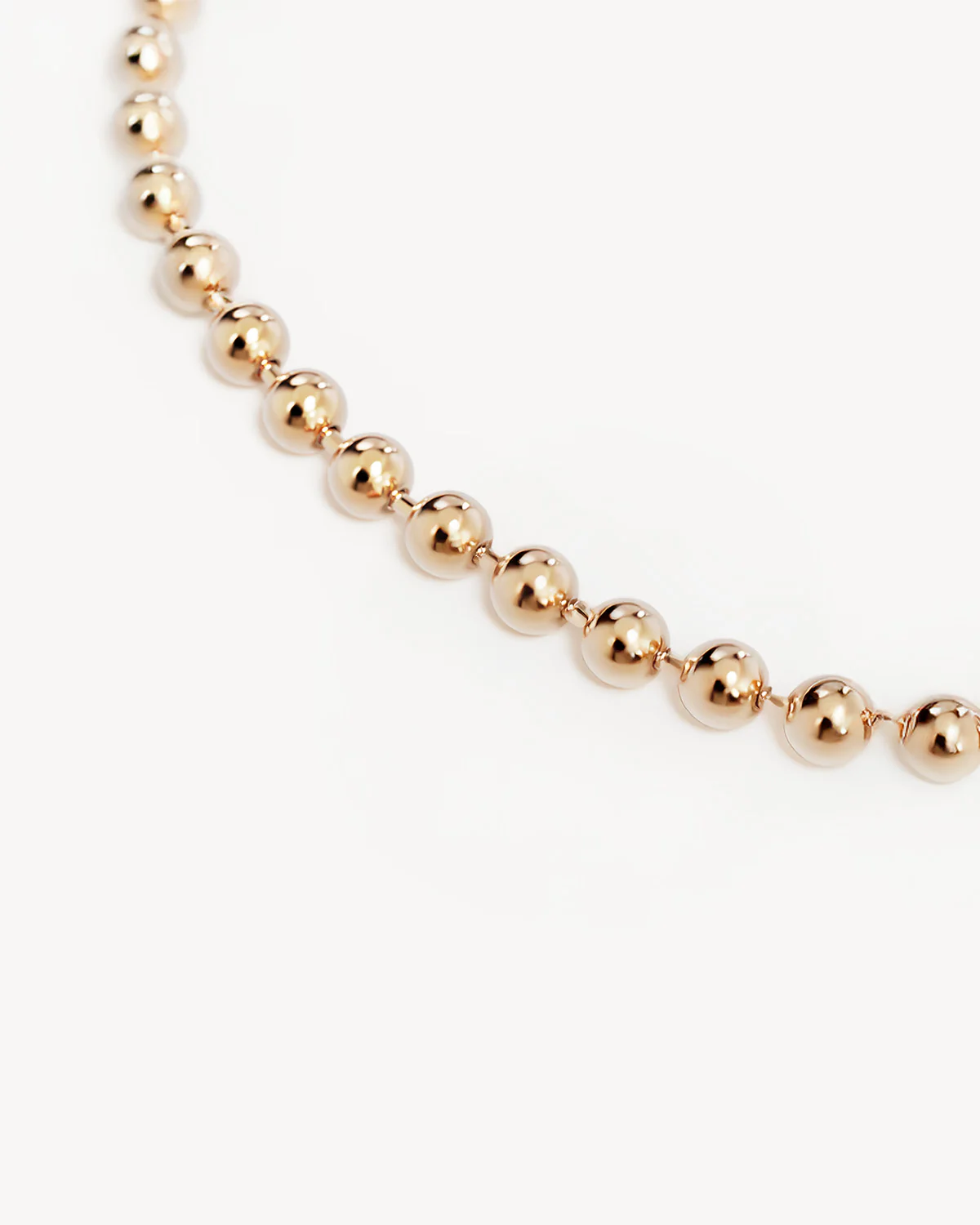 18k Gold Plated Ball Chain Necklace - Image 2