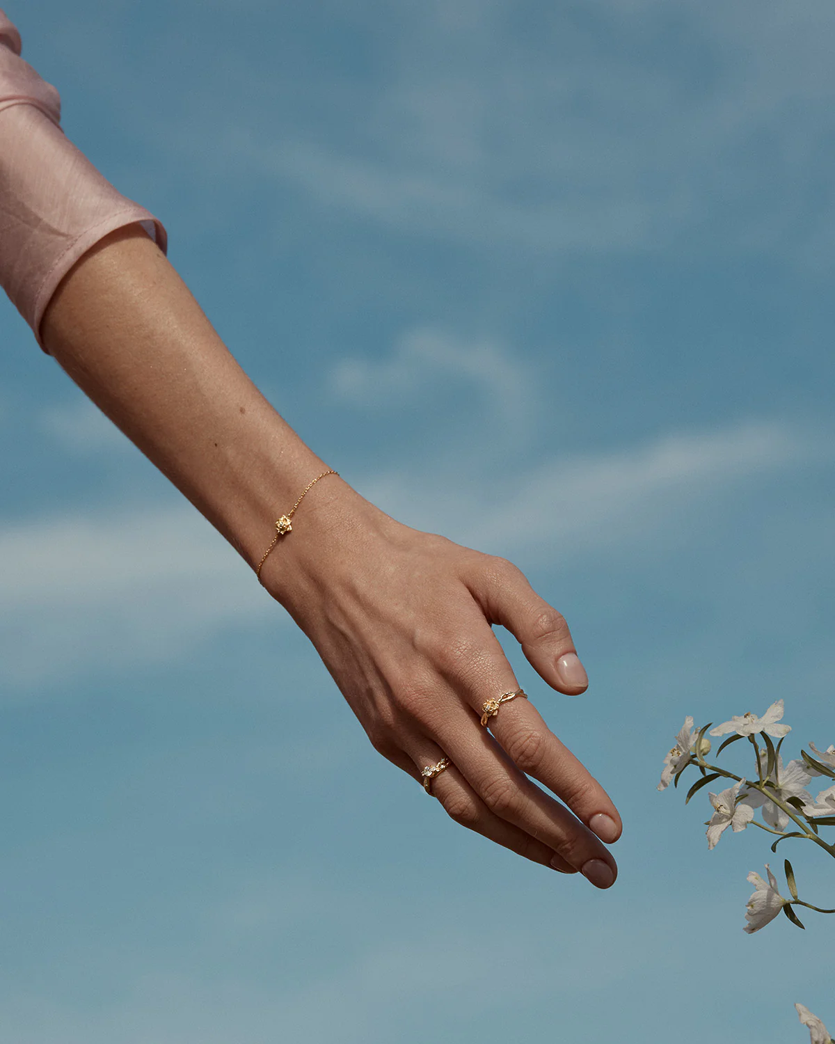 18k Gold Vermeil Bloom Within Lotus Bracelet - Image 4
