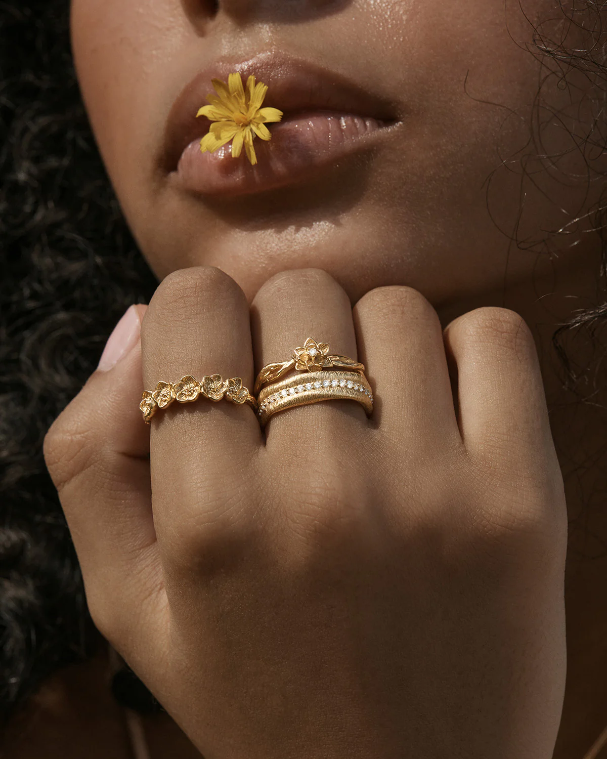 18k Gold Vermeil Bloom Within Lotus Ring - Image 7