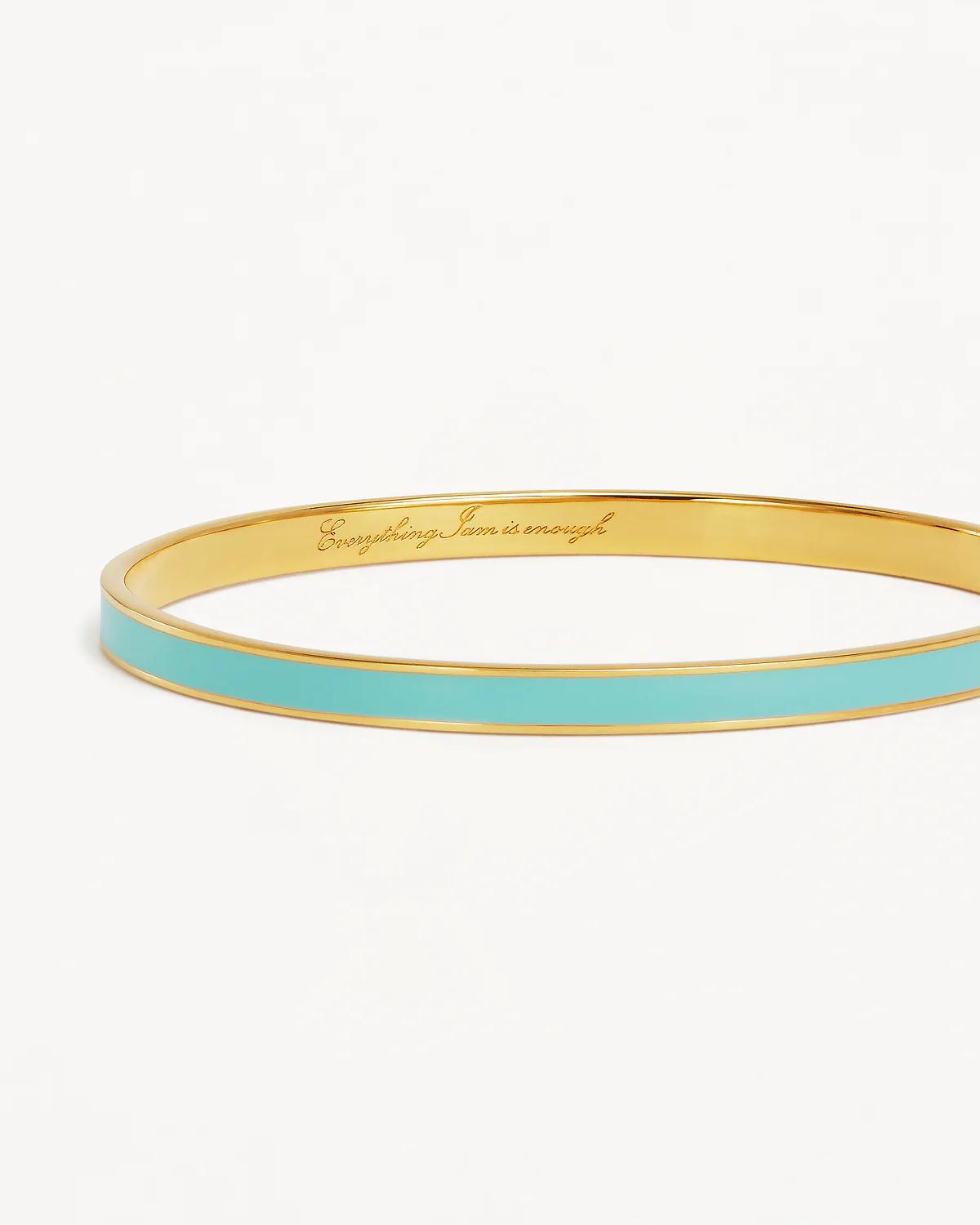 18k Gold Vermeil Born to Bloom Enamel Bangle - Cloud Blue - Image 3