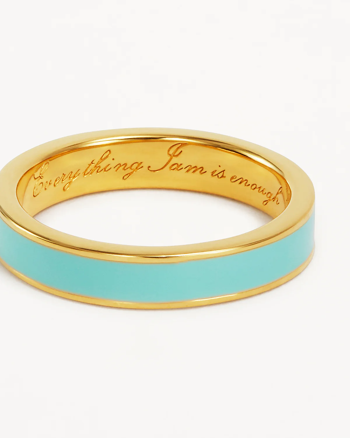18k Gold Vermeil Born to Bloom Enamel Ring - Cloud Blue - Image 3