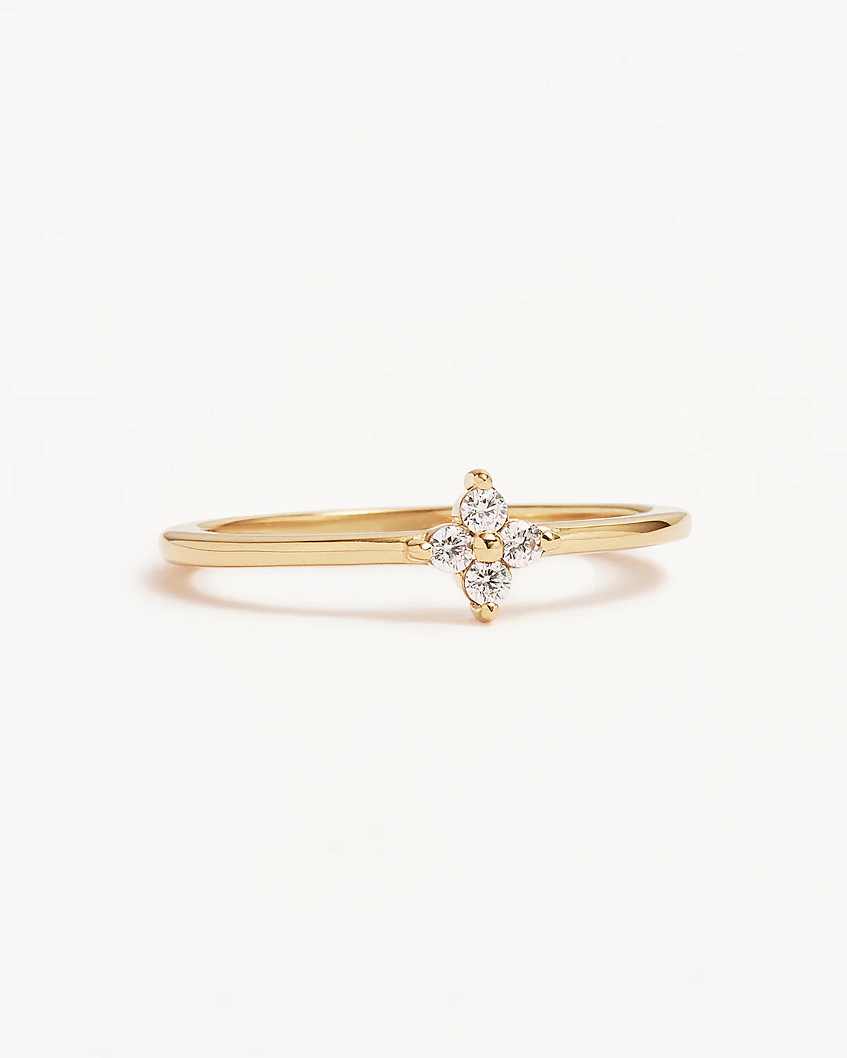 18k Gold Vermeil Crystal Bloom Ring - Image 3