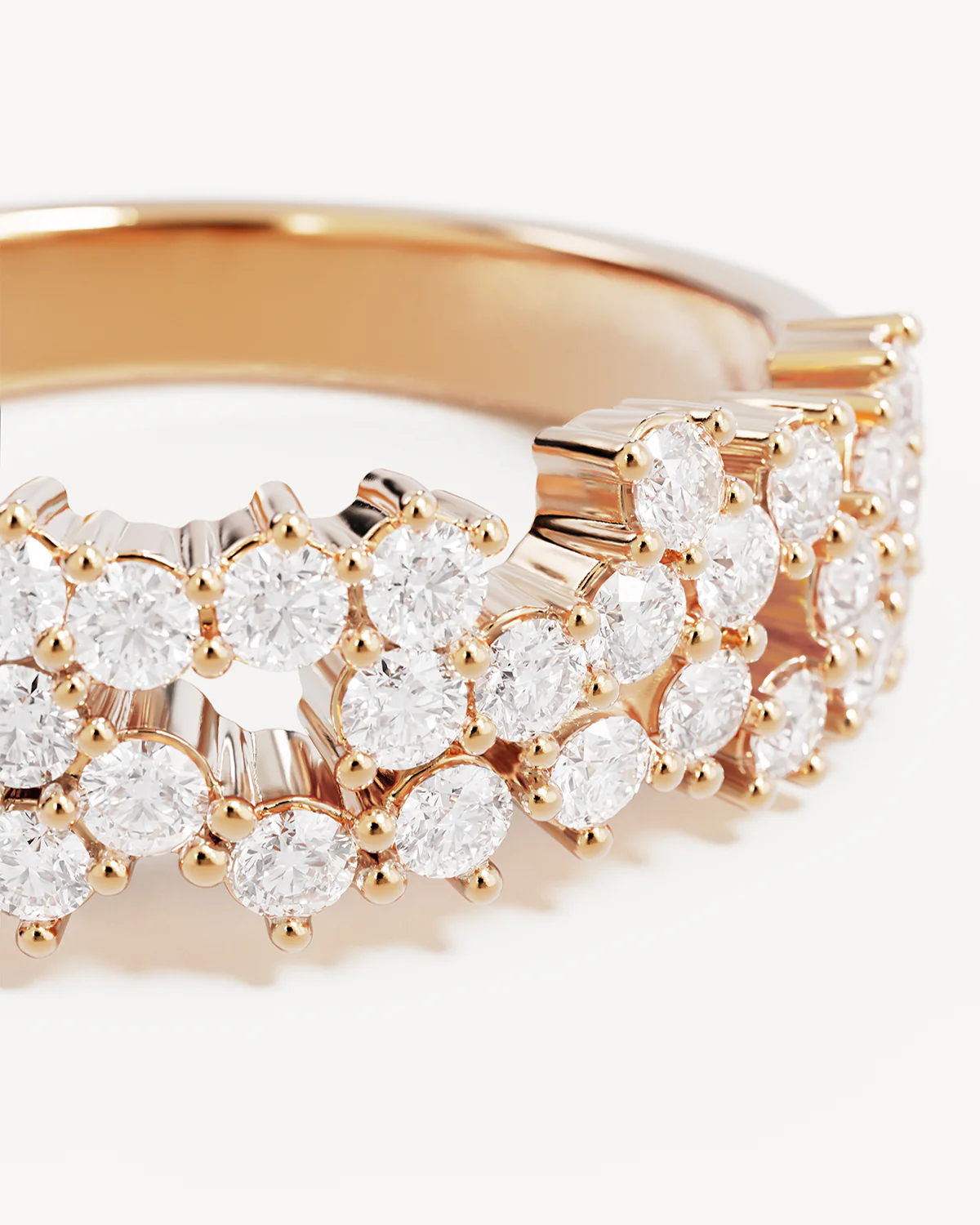 18k Gold Vermeil Crystal Dust Bold Ring