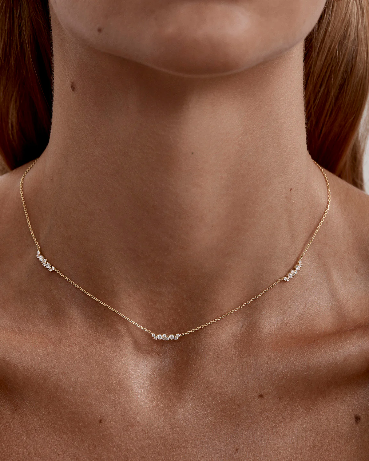 18k Gold Vermeil Crystal Dust Choker - Image 2