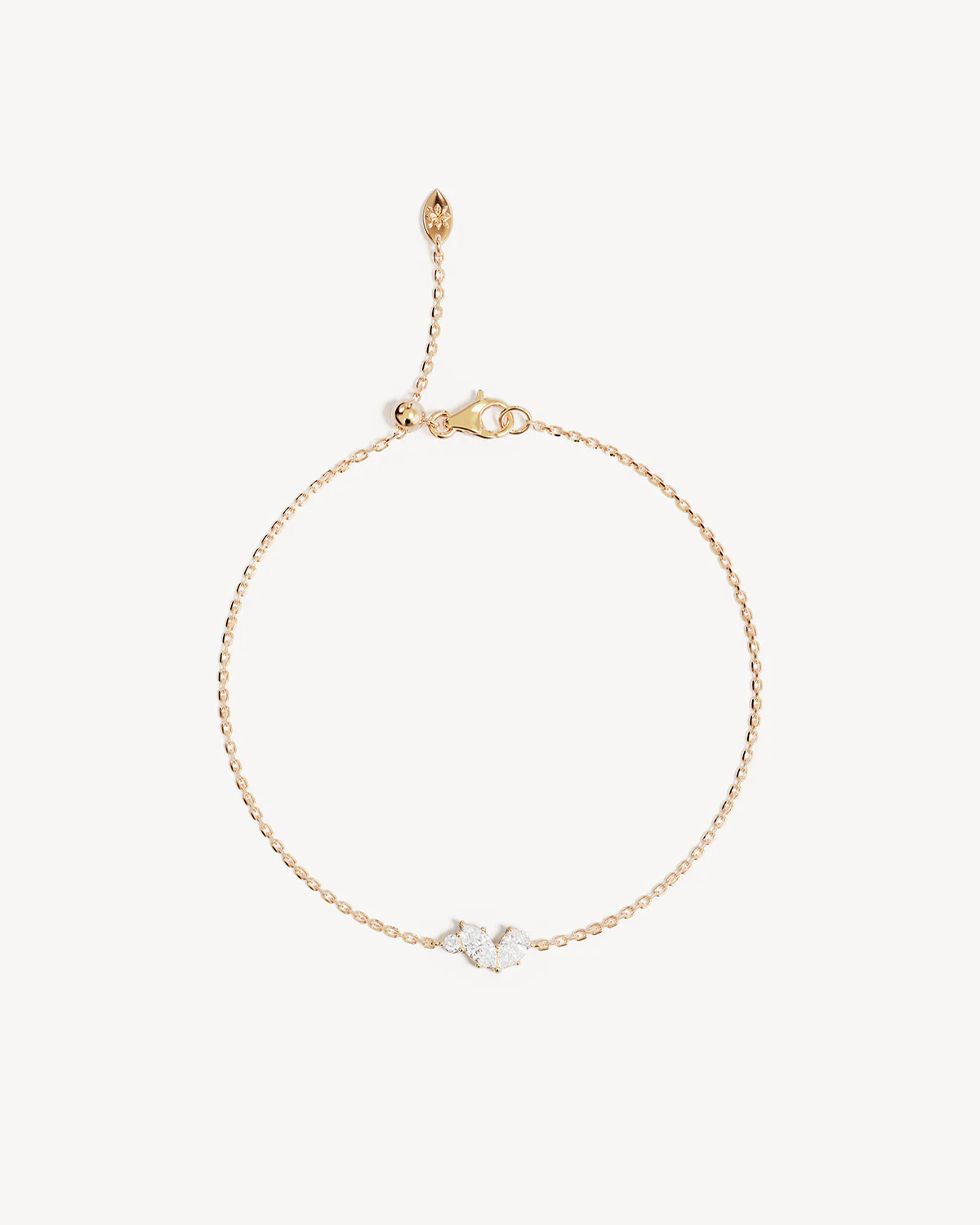 18k Gold Vermeil Crystal Wings Bracelet