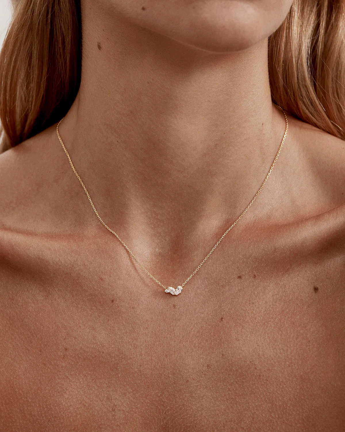 18k Gold Vermeil Crystal Wings Neckace - Image 4