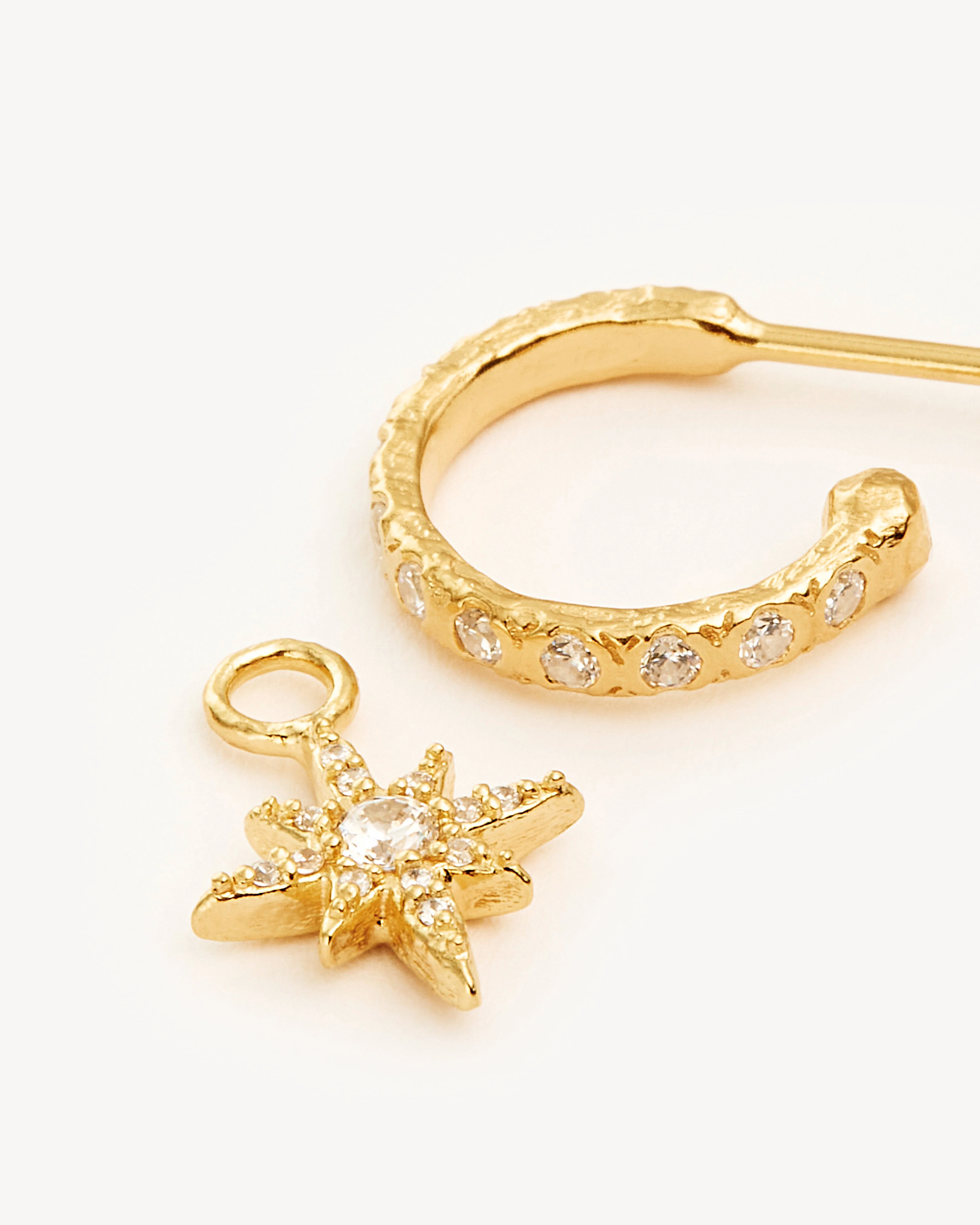 18k Gold Vermeil Dancing In Starlight Hoops - Image 3