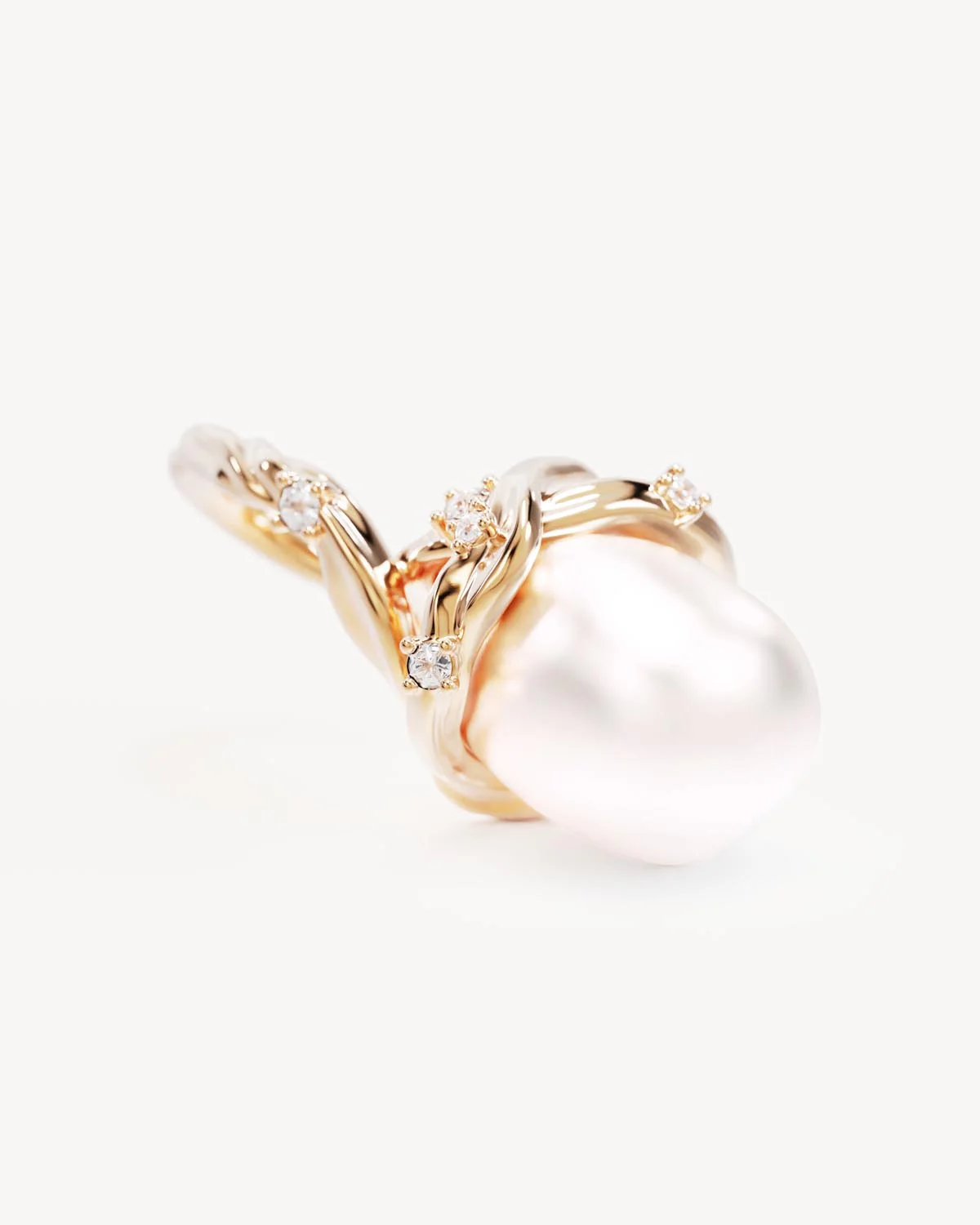 18k Gold Vermeil Dive Into Serenity Pearl Earrings - Image 3