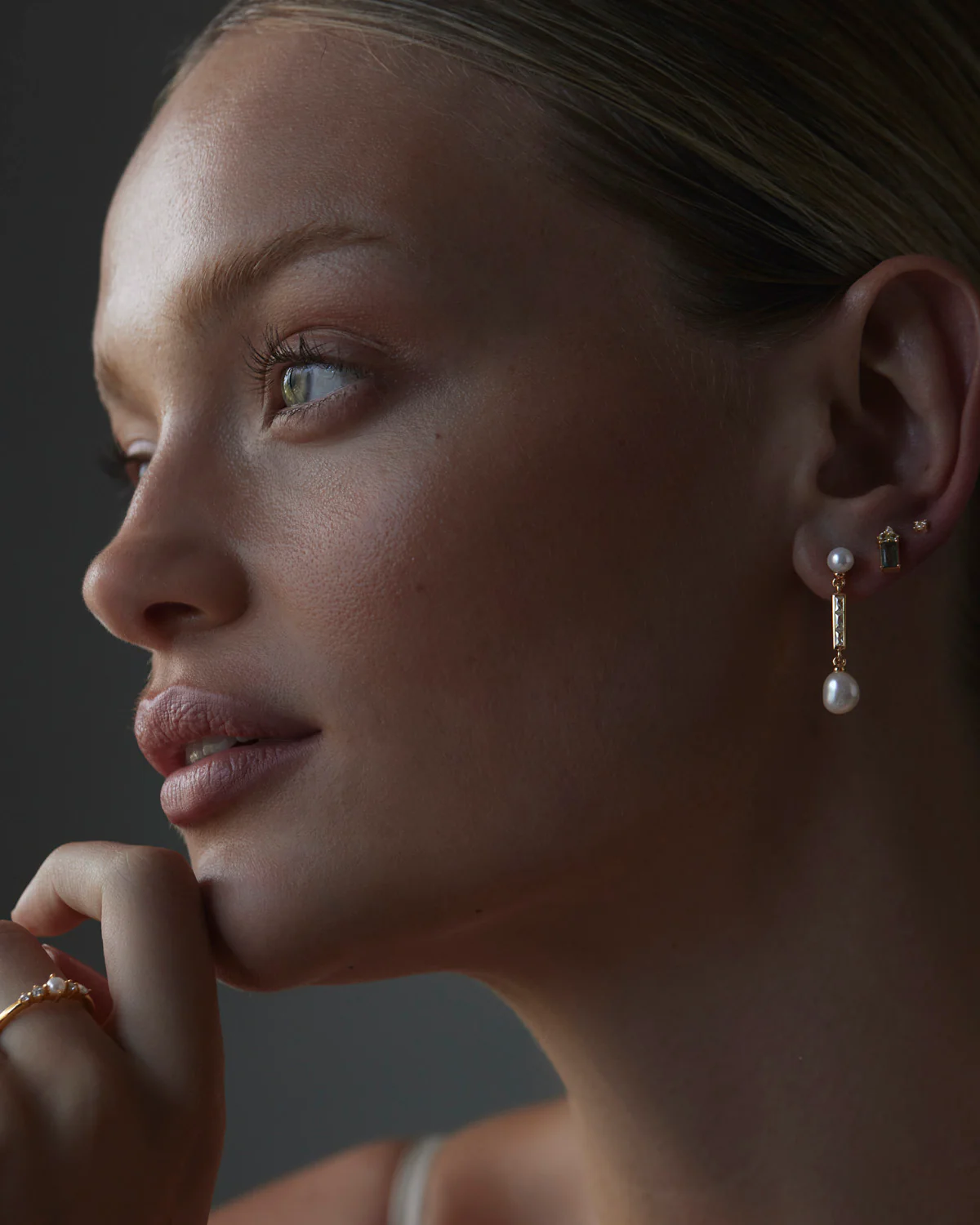 18k Gold Vermeil Endless Devotion Stud Earrings - Image 6