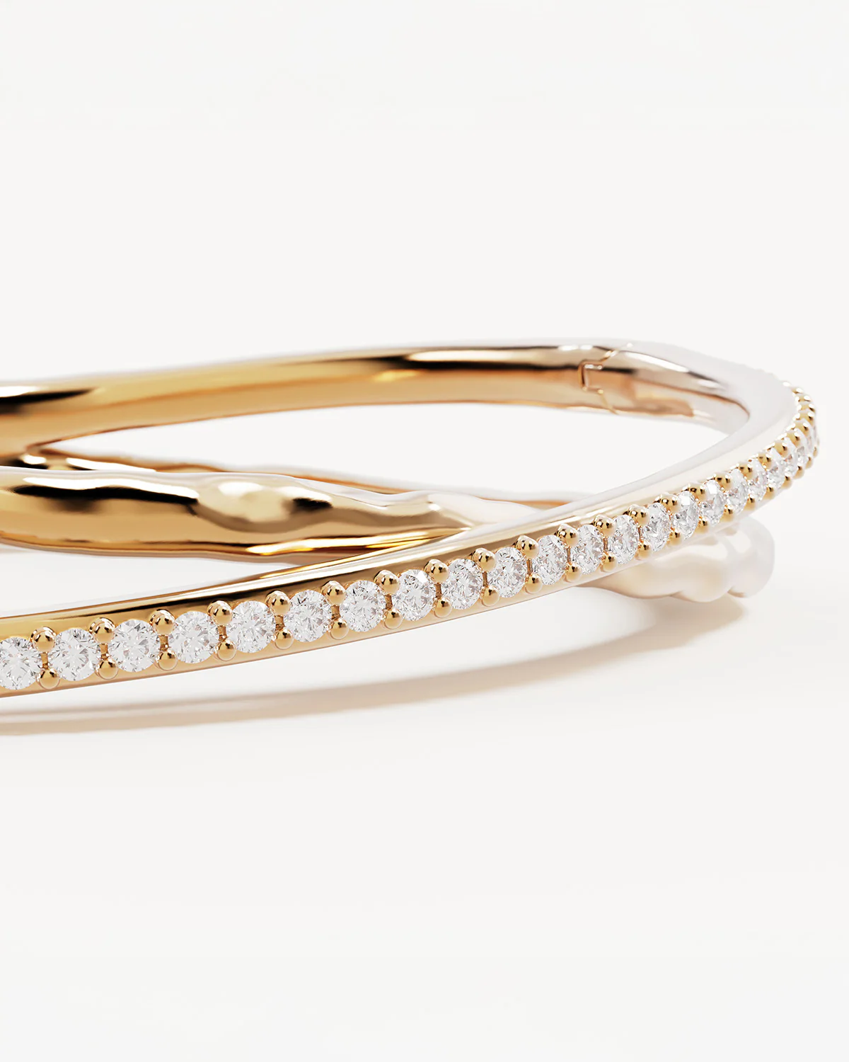 18k Gold Vermeil Entwined Hearts Bangle - Image 3
