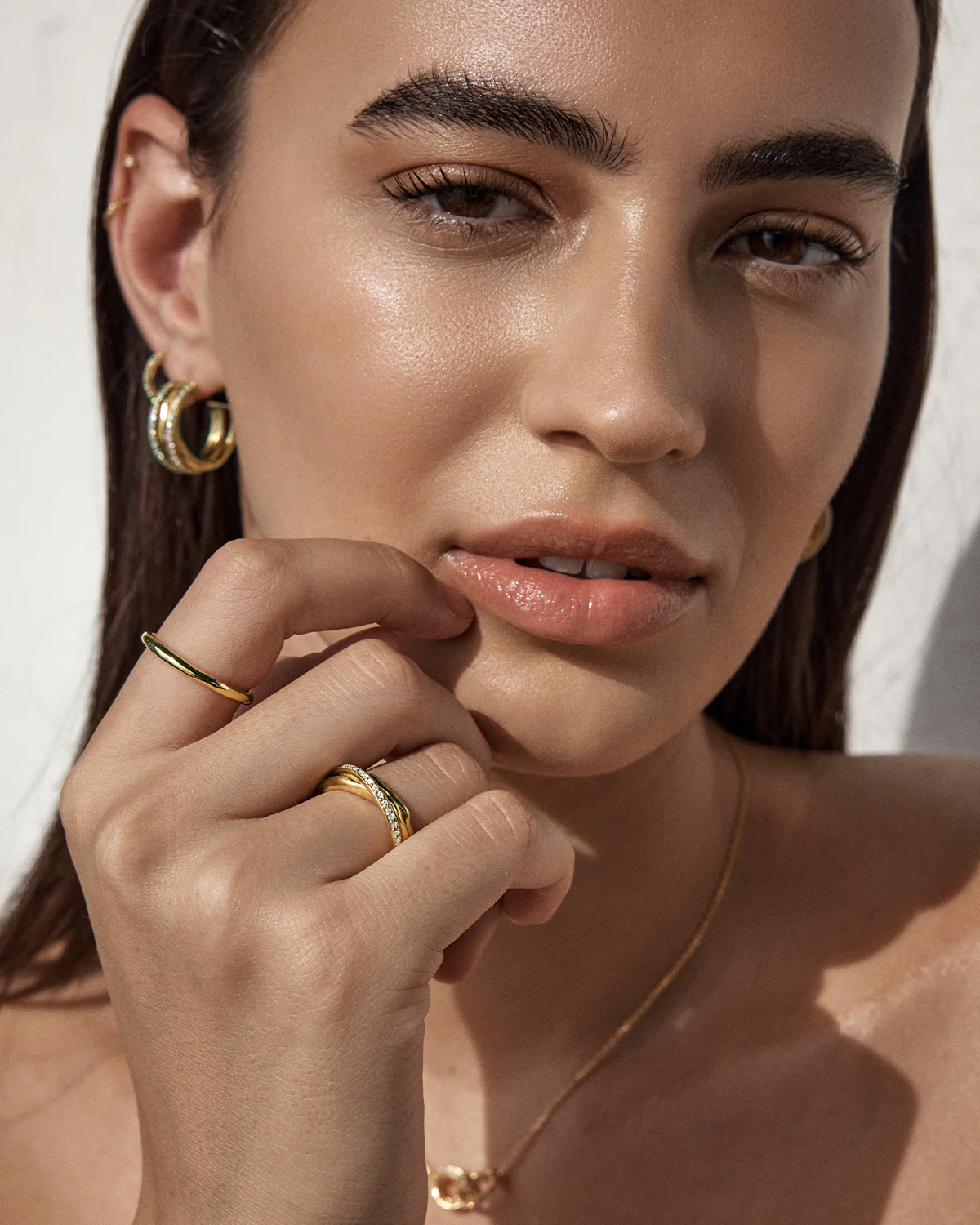 18k Gold Vermeil Entwined Hearts Statement Ring - Image 5