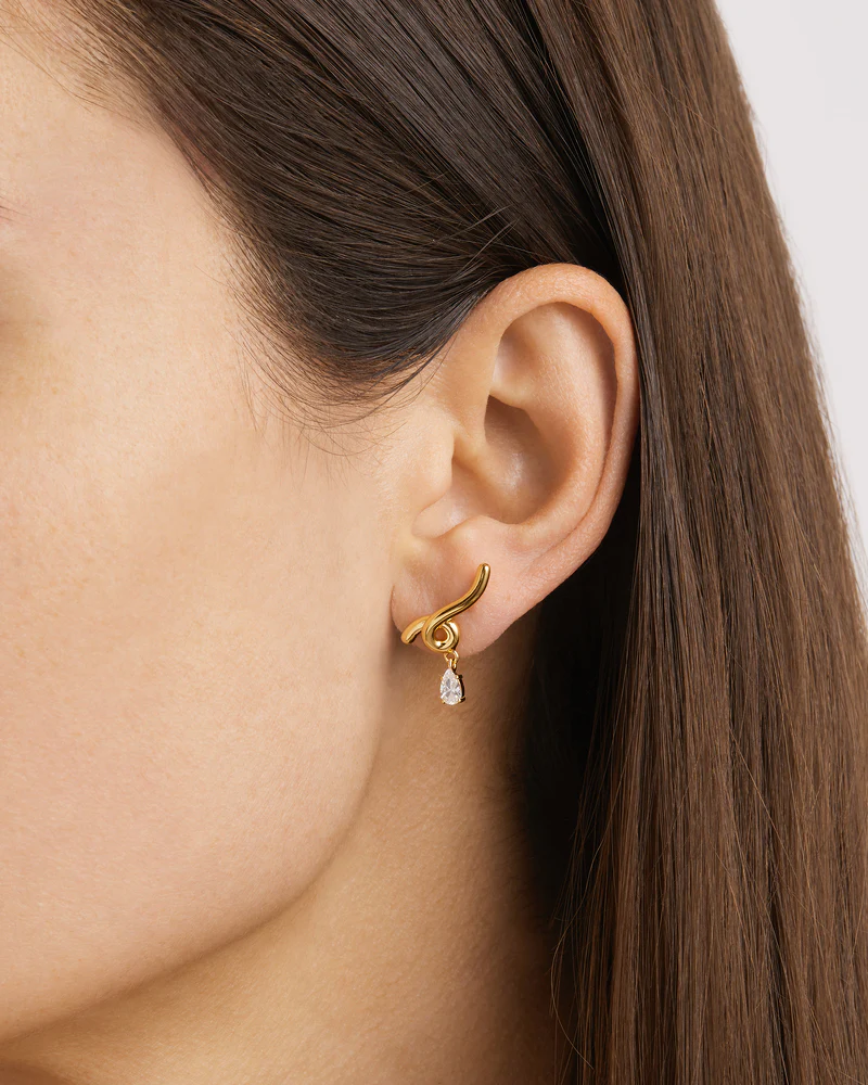 18k Gold Vermeil Entwined With You Earrings - Image 2