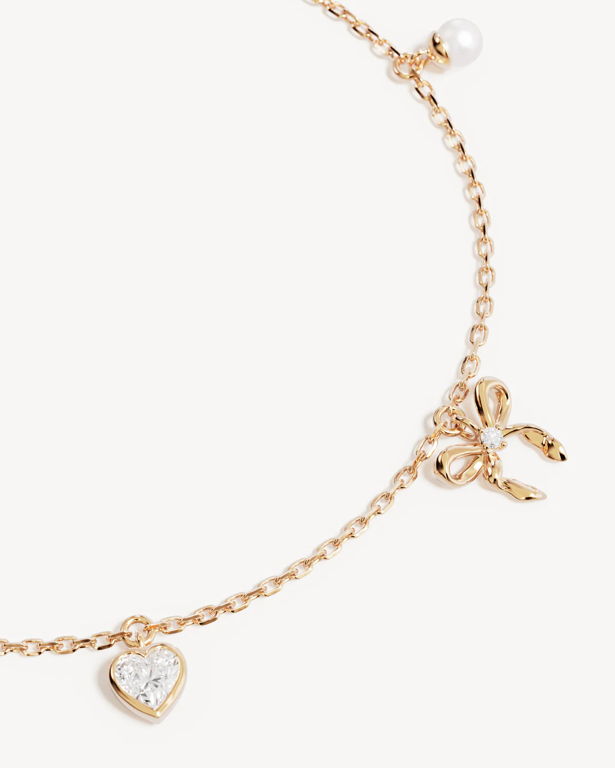 18k Gold Vermeil Forever Yours Charm Bracelet - Image 3