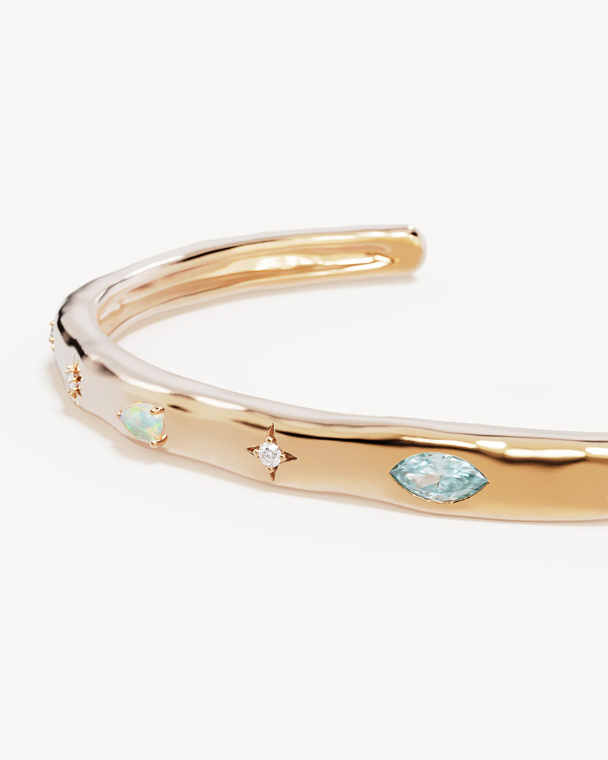 18k Gold Vermeil Hope and Protection Cuff