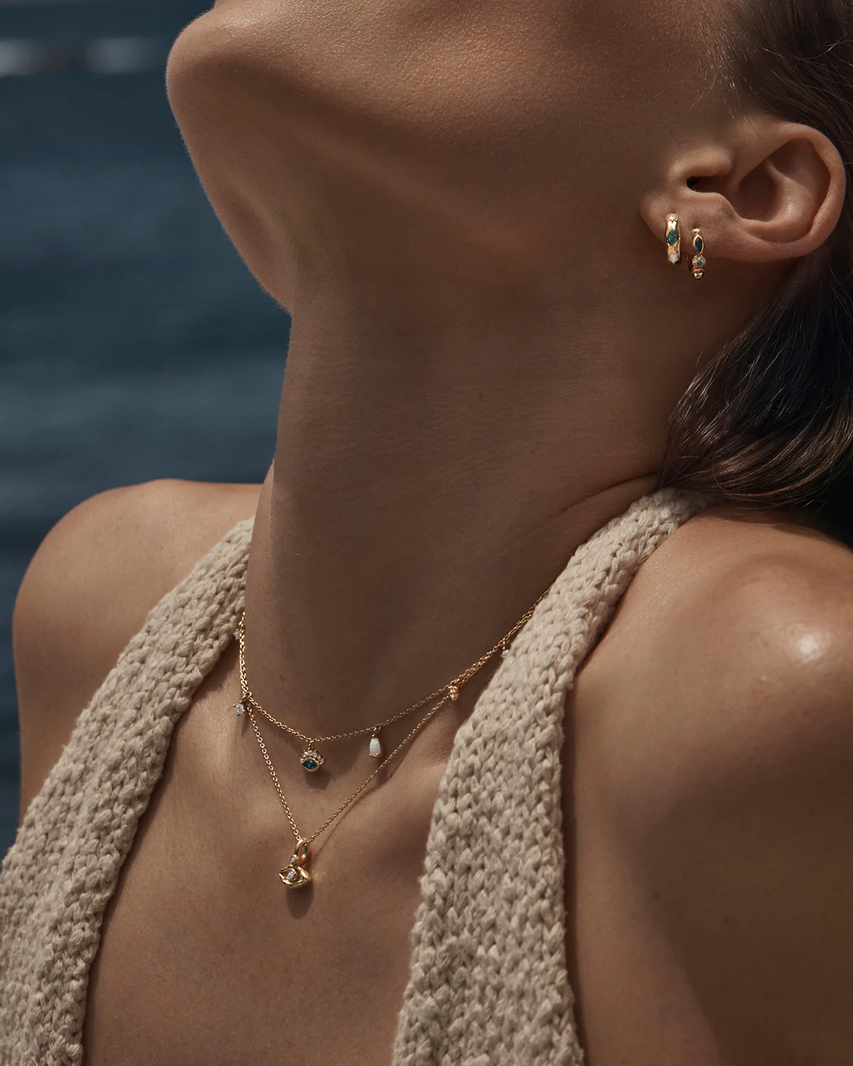 18k Gold Vermeil Hope and Protection Necklace - Image 6