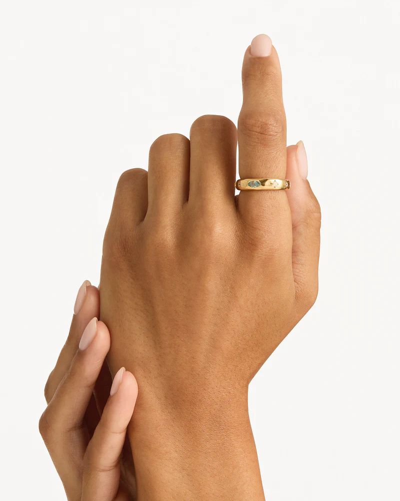 18k Gold Vermeil Hope and Protection Ring - Image 2