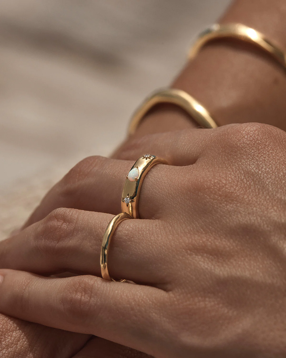 18k Gold Vermeil Hope and Protection Ring - Image 4