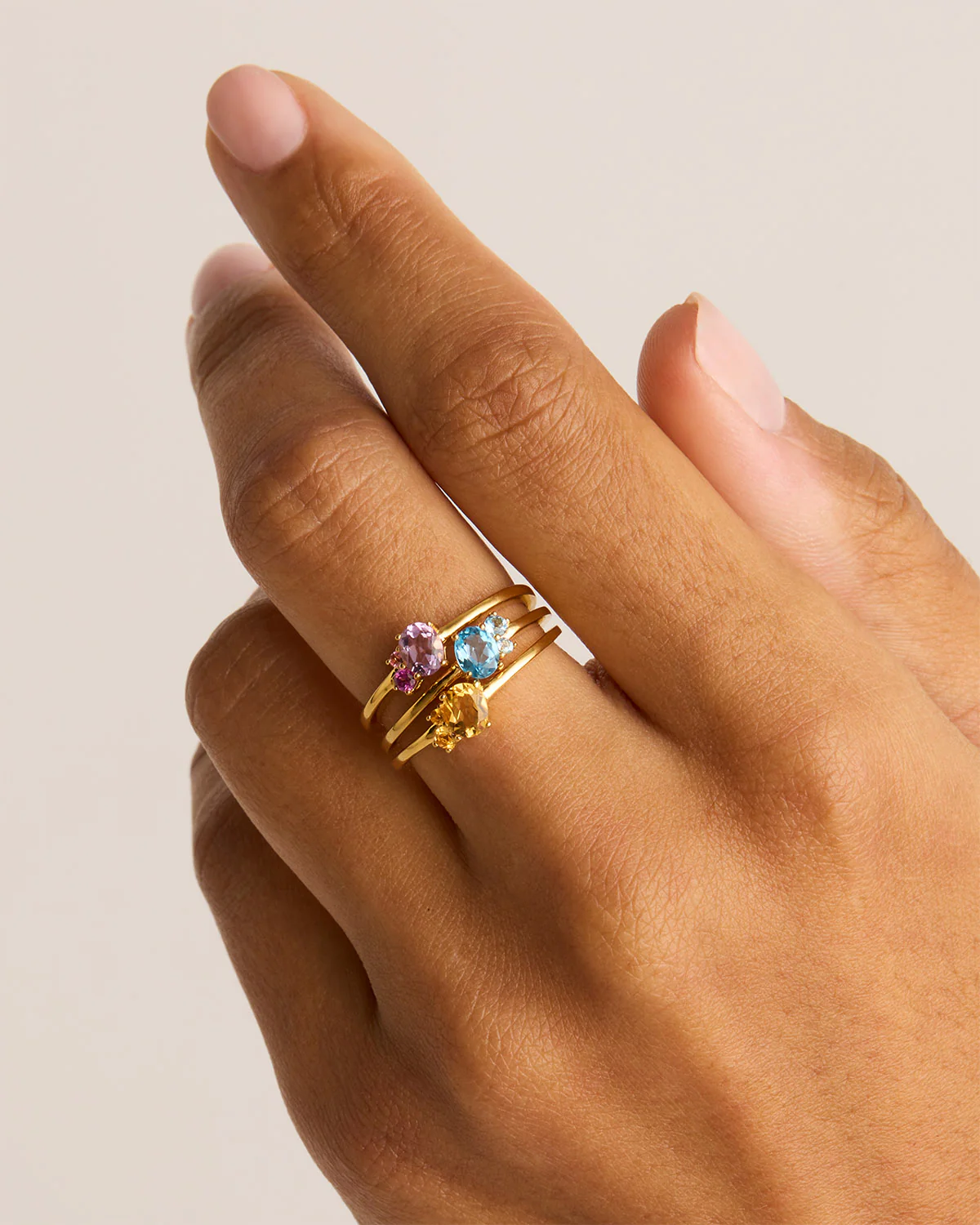 18k Gold Vermeil Kindred Birthstone Ring - October - Image 4