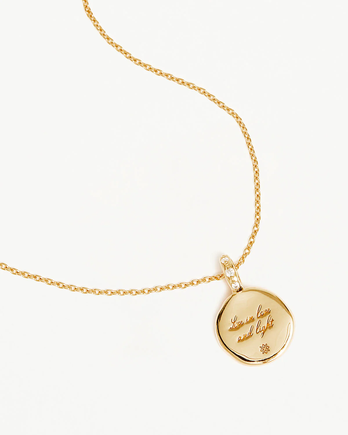 18k Gold Vermeil Live in Love Necklace - Image 4