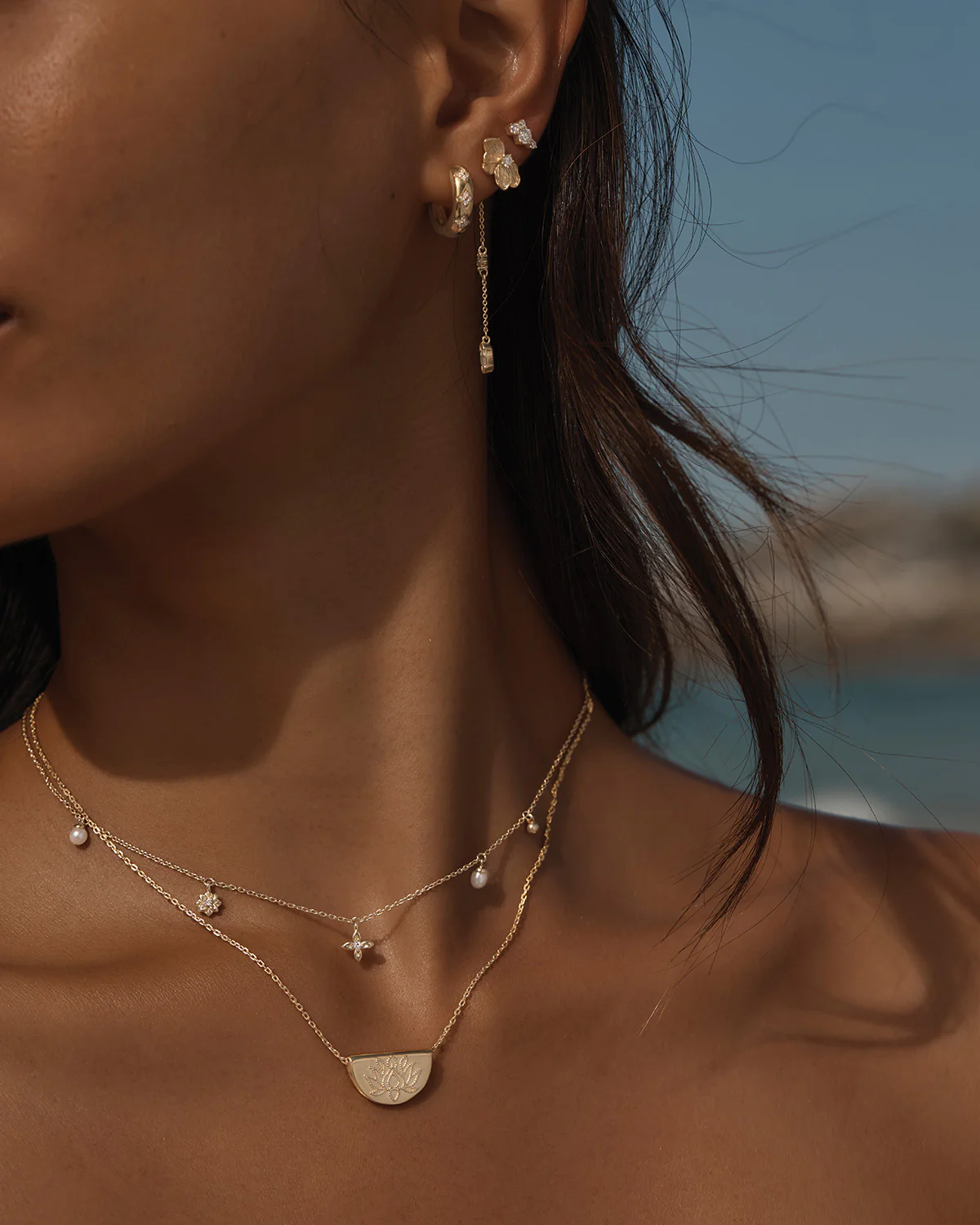 18k Gold Vermeil Live in Peace Choker - Image 2