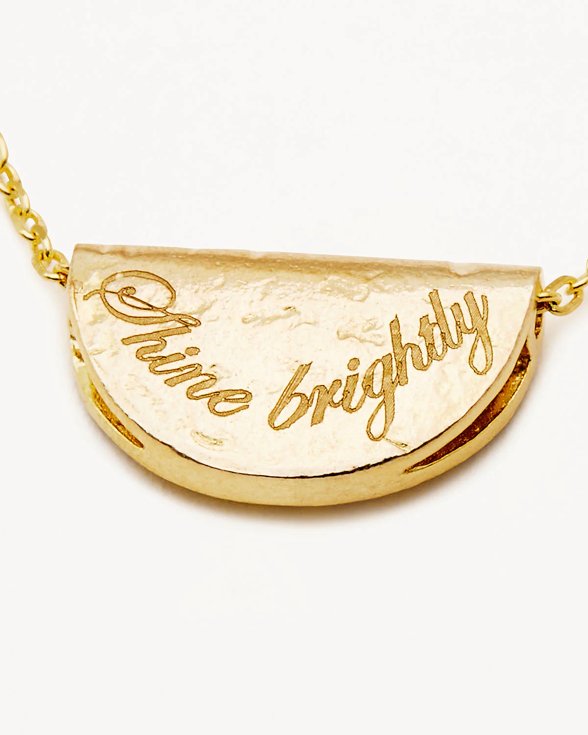 18k Gold Vermeil Lotus Birthstone Necklace - April - White Topaz - Image 4