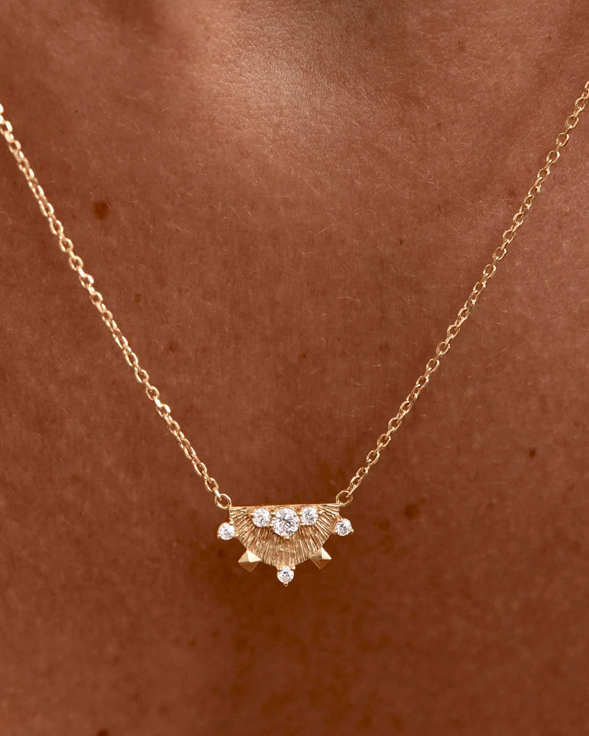 18k Gold Vermeil Lotus Rain Necklace - Image 2