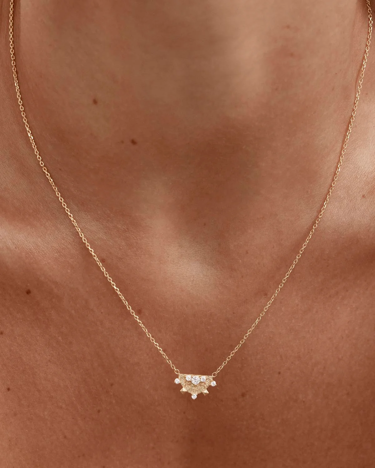 18k Gold Vermeil Lotus Rain Necklace - Image 5